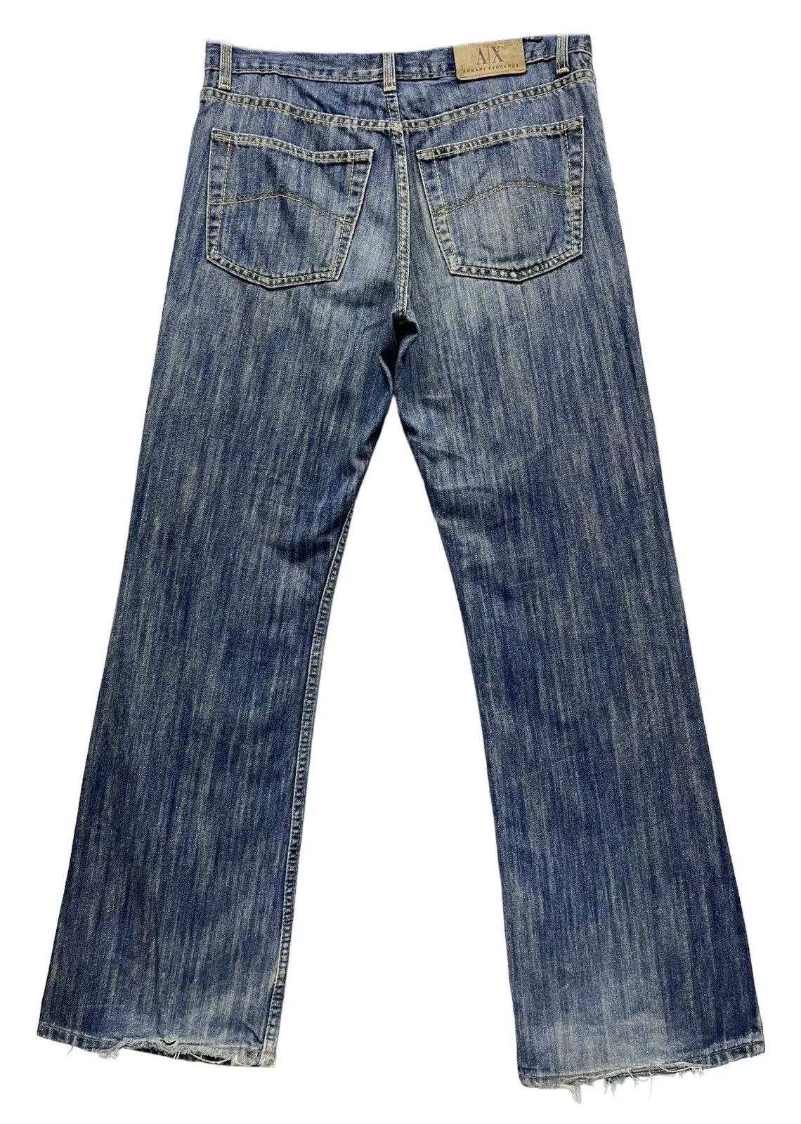Armani Exchange ARMANI EXCHANGE Boot Leg Distressed Denim Made In USA Size US 32 / EU 48 - 4 Thumbnail