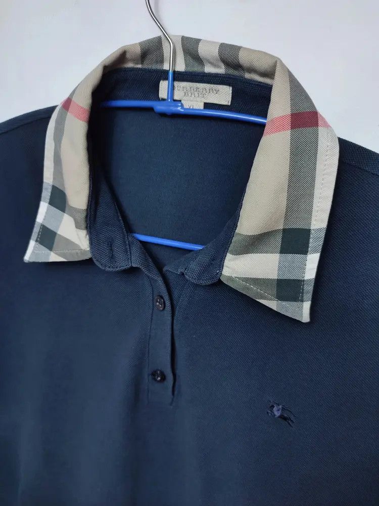 Burberry Burberry Brit Nova Check Navy Polo t-shirt Size XL / US 12-14 / IT 48-50 - 1 Thumbnail