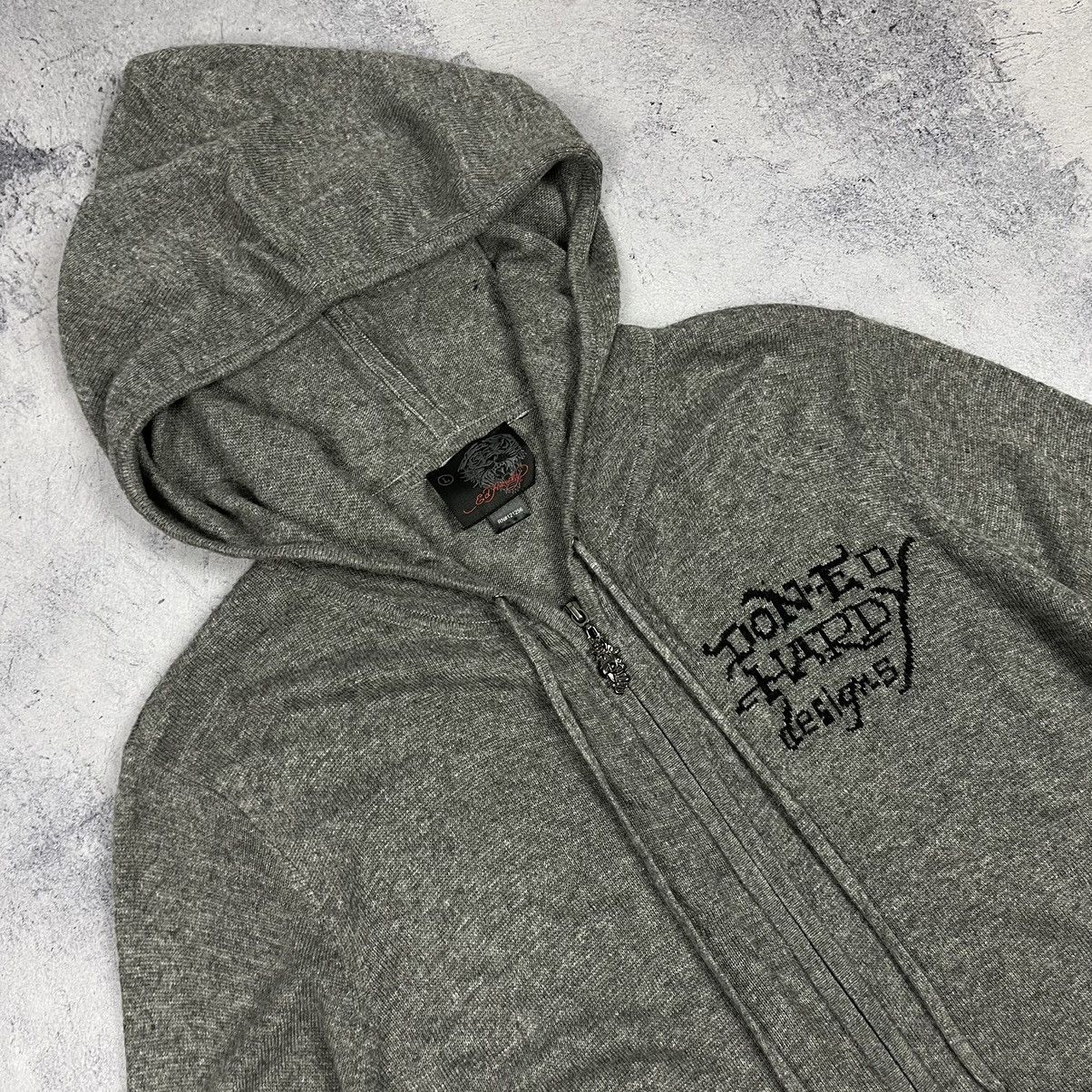 Ed Hardy Vintage Ed Hardy tiger y2k big logo hooded sweater 90’s Size US L / EU 52-54 / 3 - 6 Thumbnail