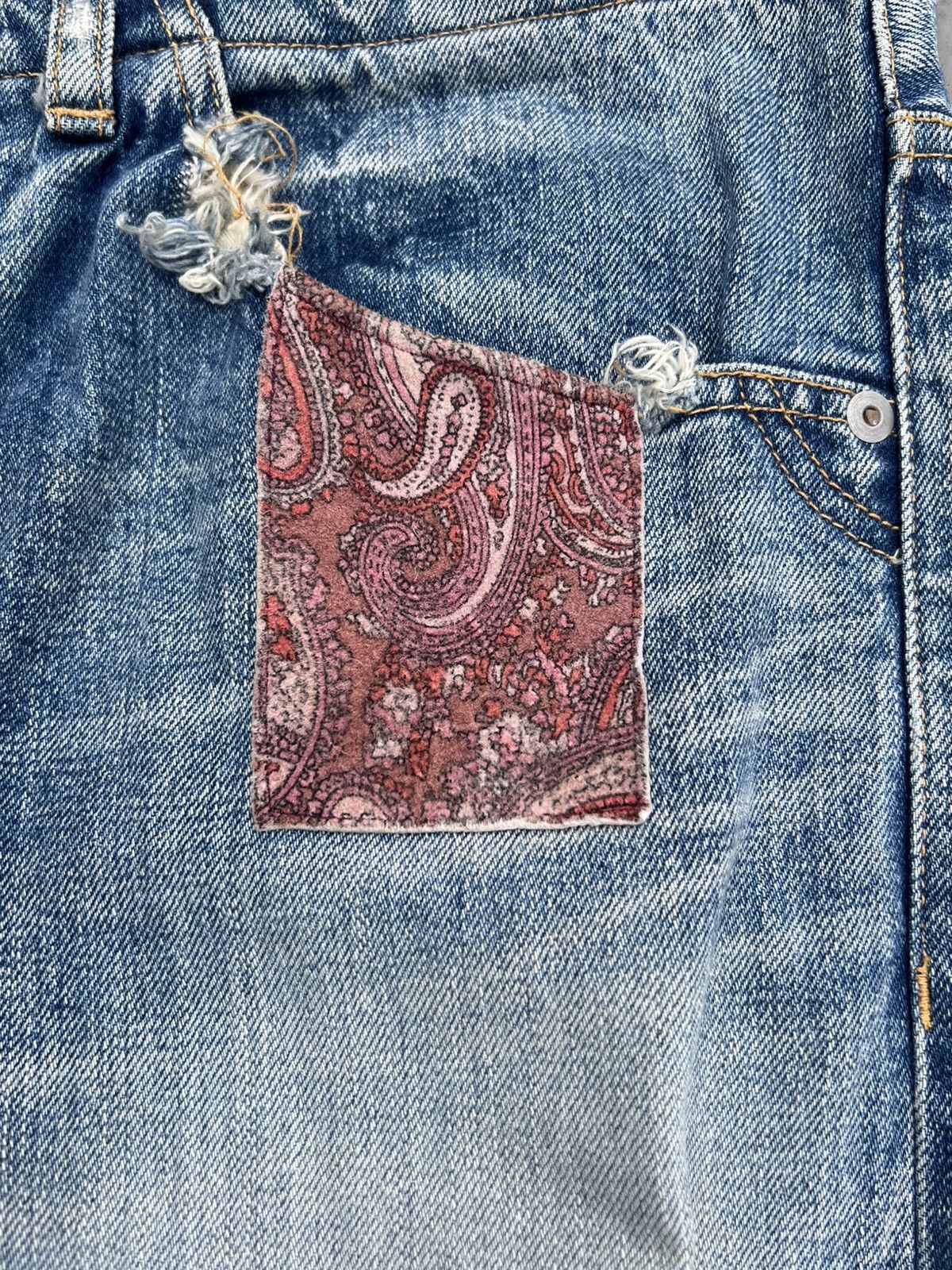 Isamu Katayama Backlash Isamu Katayama Backlash Patchwork Leather Repair Flare Jeans Size US 33 - 3 Thumbnail