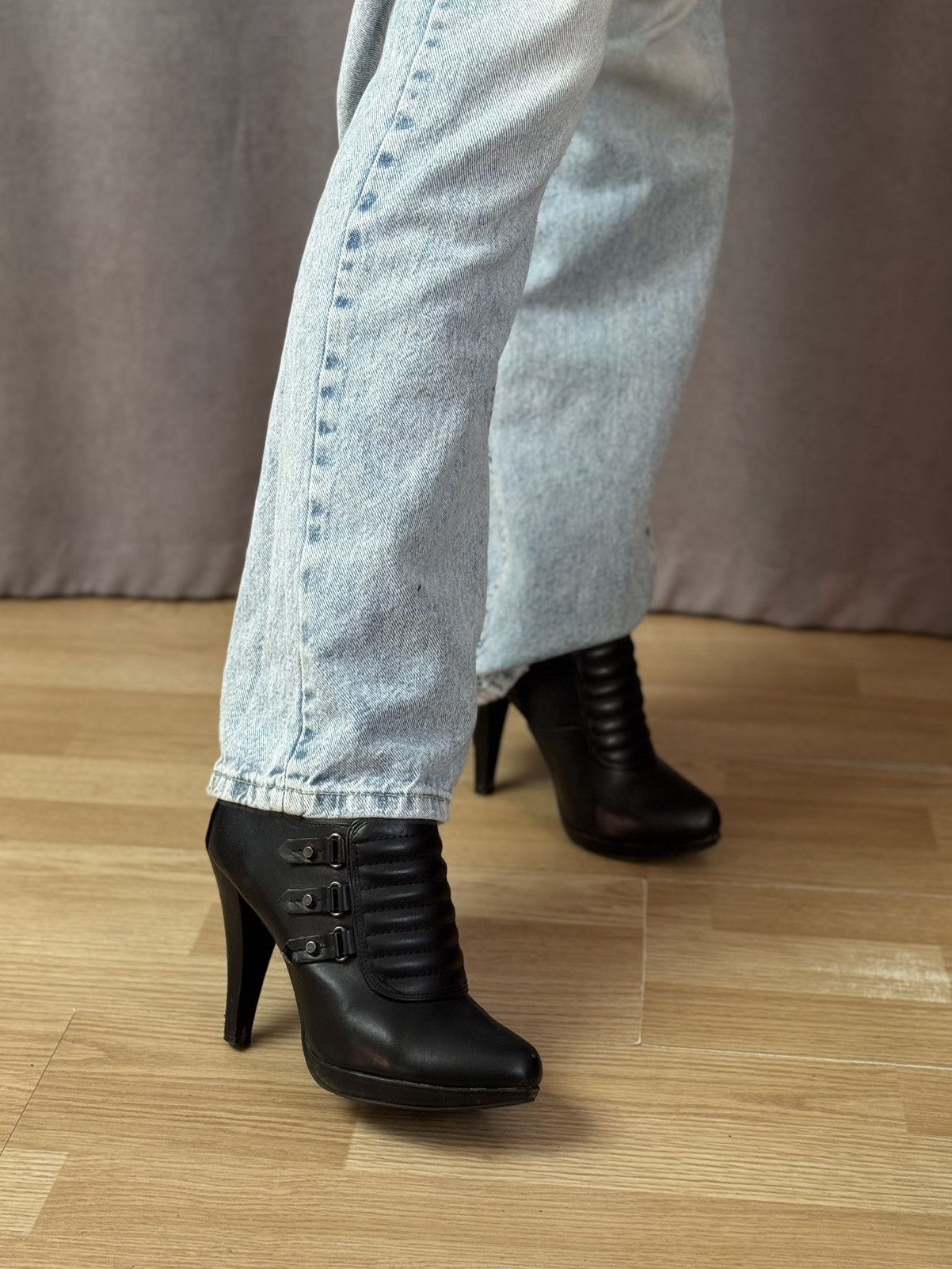 A.S.98 Vintage Leather Boots High Heel Y2k Avantgarde IfSixWasNine Size US 8 / IT 38 - 1 Thumbnail