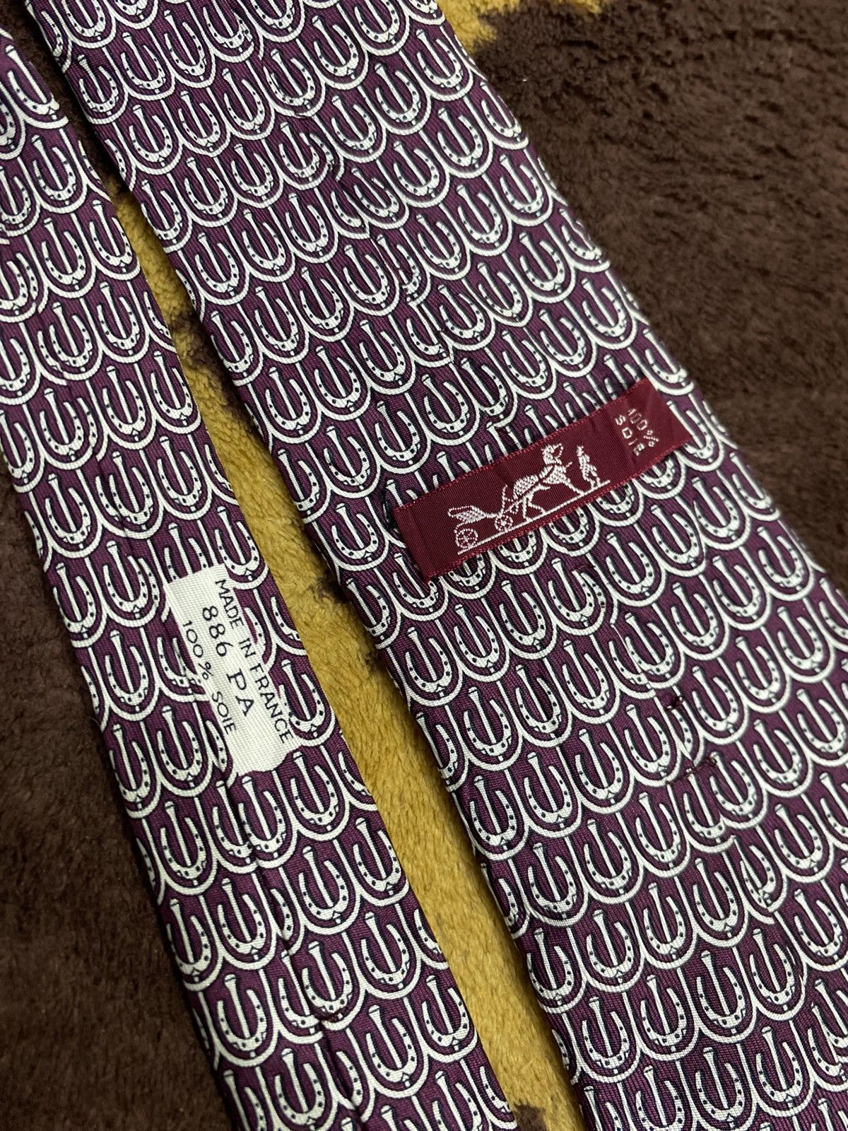 Hermes Luxury❤️‍🔥 Hermes Paris Full Print Silk Tie France Size ONE SIZE - 6 Thumbnail
