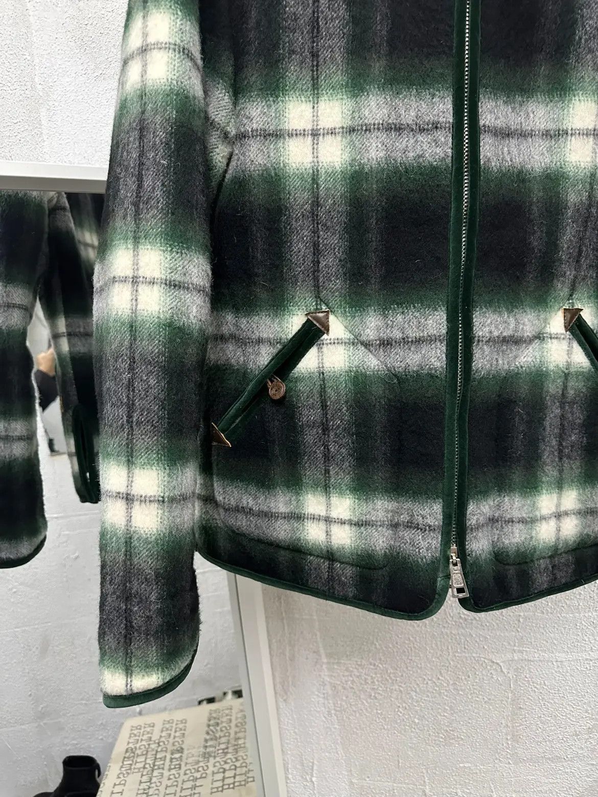 Number (N)ine Sz 3 Number Nine 09AW Plaid Wool Cotton Filed Jacket-2505 Size US L / EU 52-54 / 3 - 4 Thumbnail