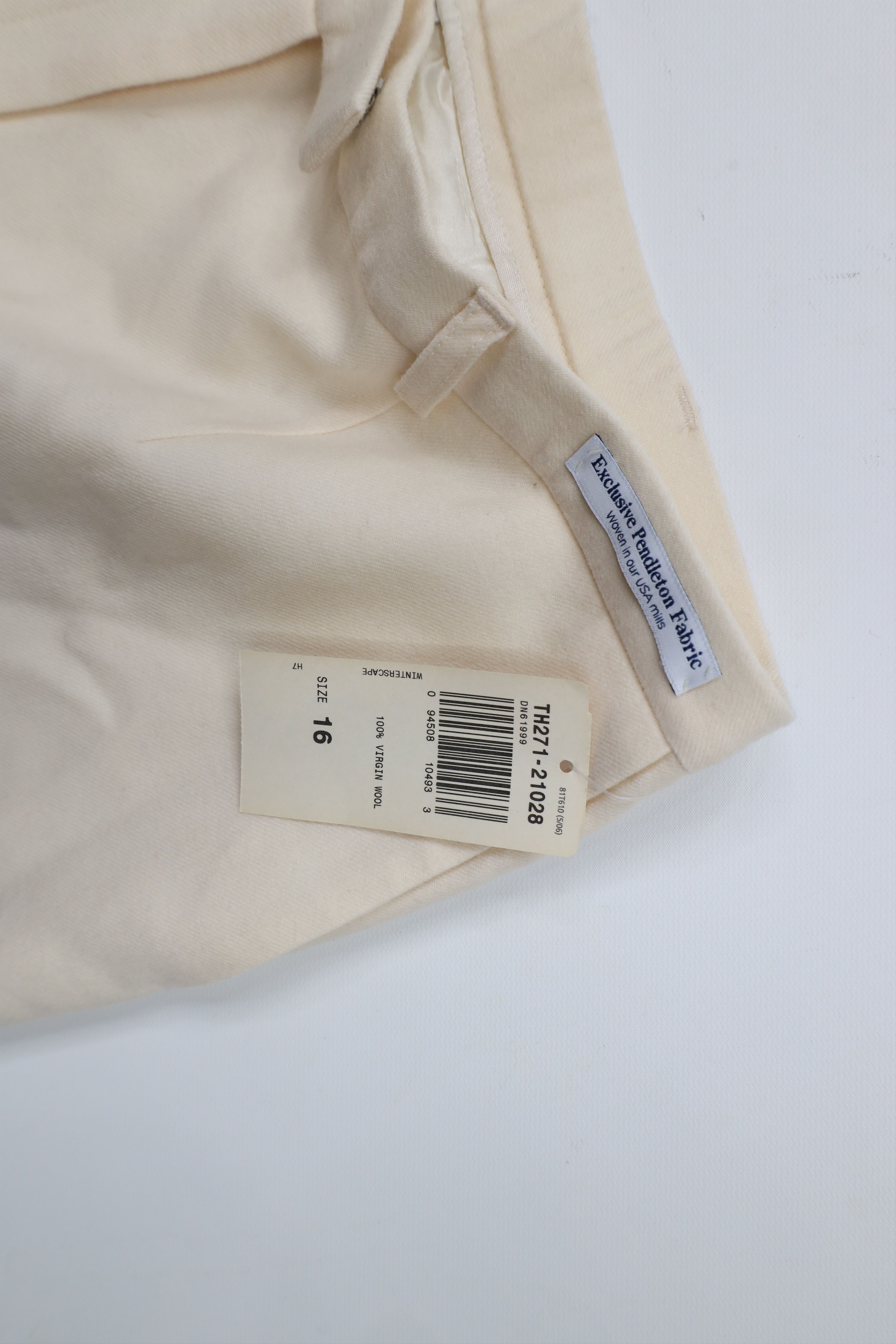 Pendleton × Vintage Deadstock Vintage 90s Pendleton Wide Leg Chino Pants Cream Size 38" / US 16 / IT 52 - 6 Thumbnail