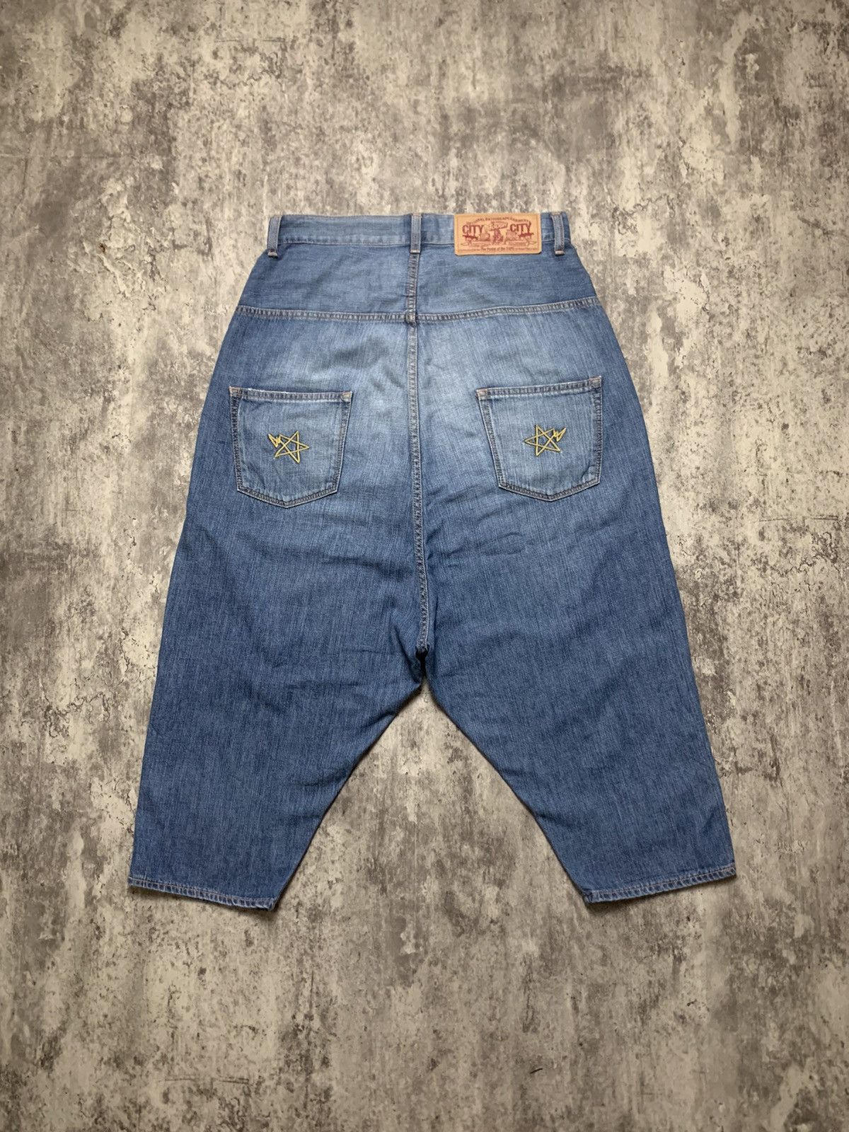 Bape RARE Bapesta Dropped Crotch OG Embroidered double stars Size 30" / US 8 / IT 44 - 1 Thumbnail
