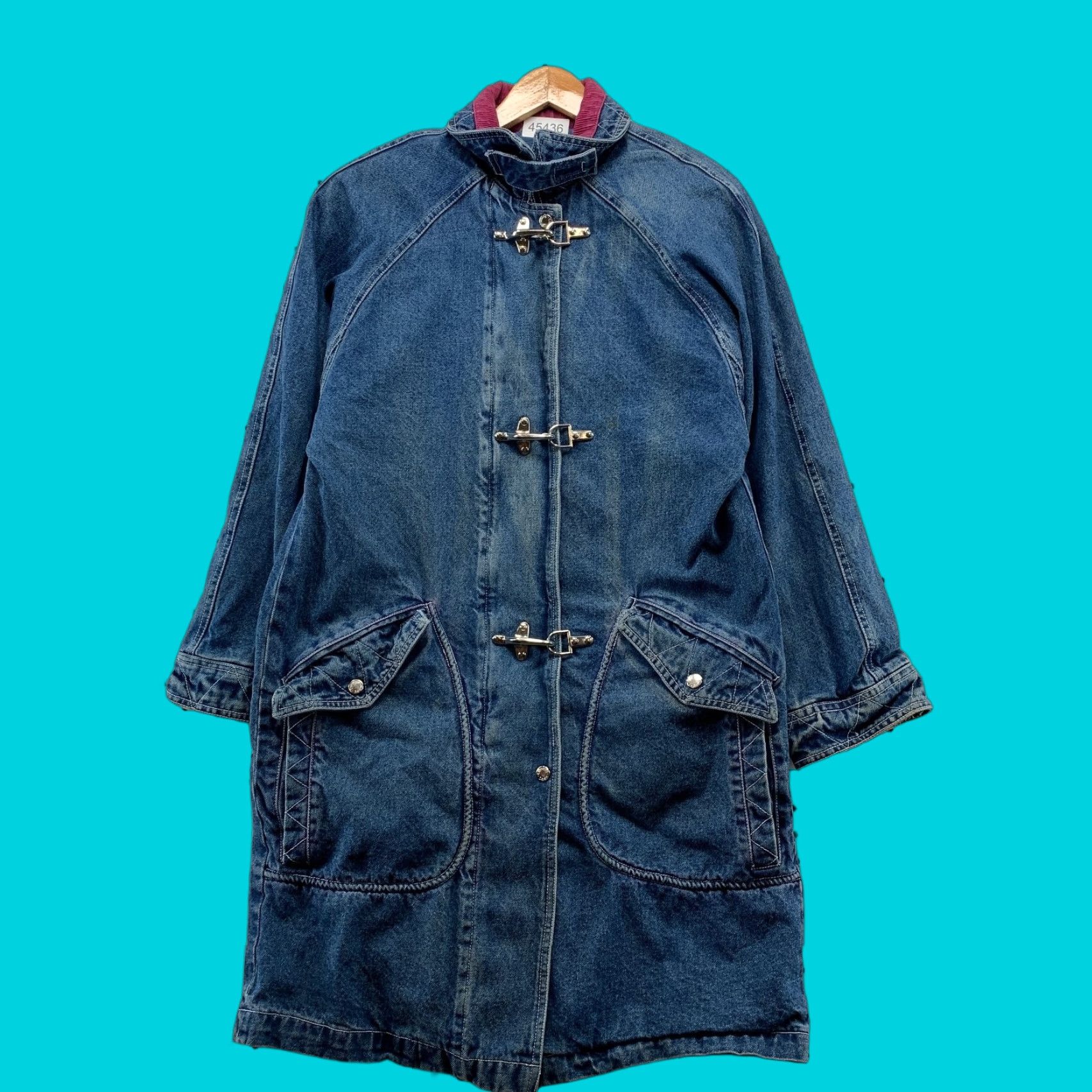 Vintage VINTAGE Current Seen Denim Fireman Hook Denim Coat Womens Small Flannel Lined Shirt Size S / US 4 / IT 40 - 1 Thumbnail