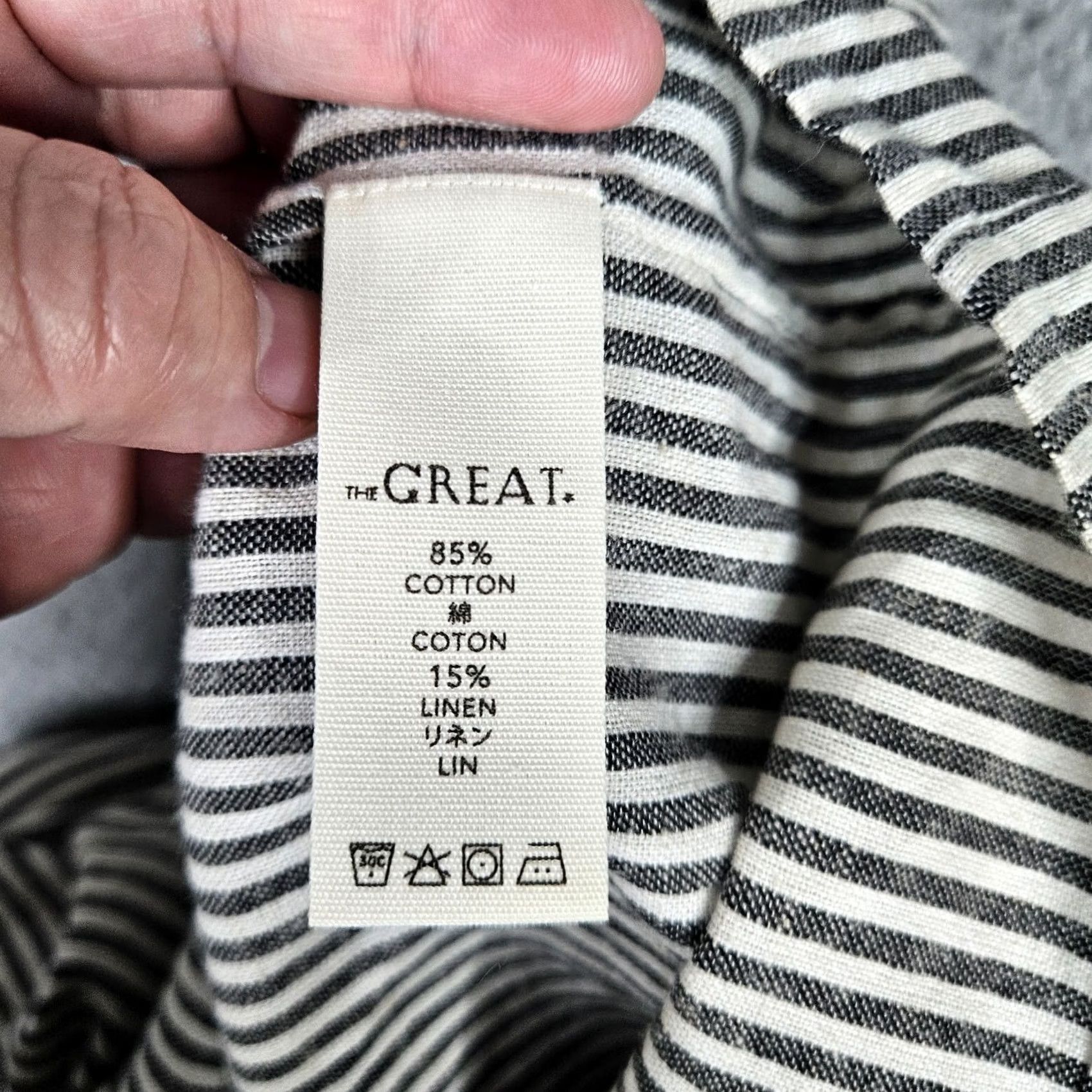 THE GREAT The Great Women’s Gray White Stripes Embroidery waist Skirt Size 1 Shirt? Size 25" / US 0 / IT 36 - 4 Thumbnail