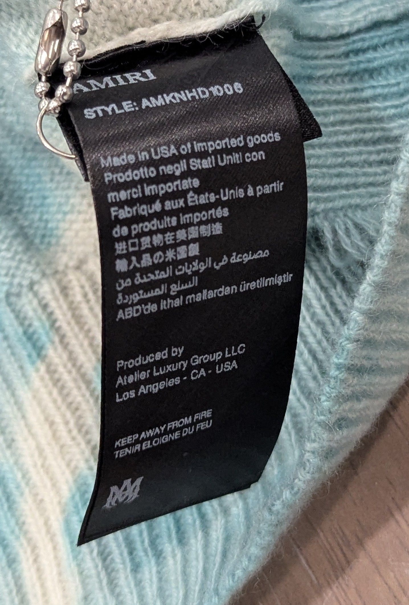 Amiri AMIRI MA Tie-Dye Pullover Cashmere Hoodie Sea Blue Medium Size US M / EU 48-50 / 2 - 5 Thumbnail