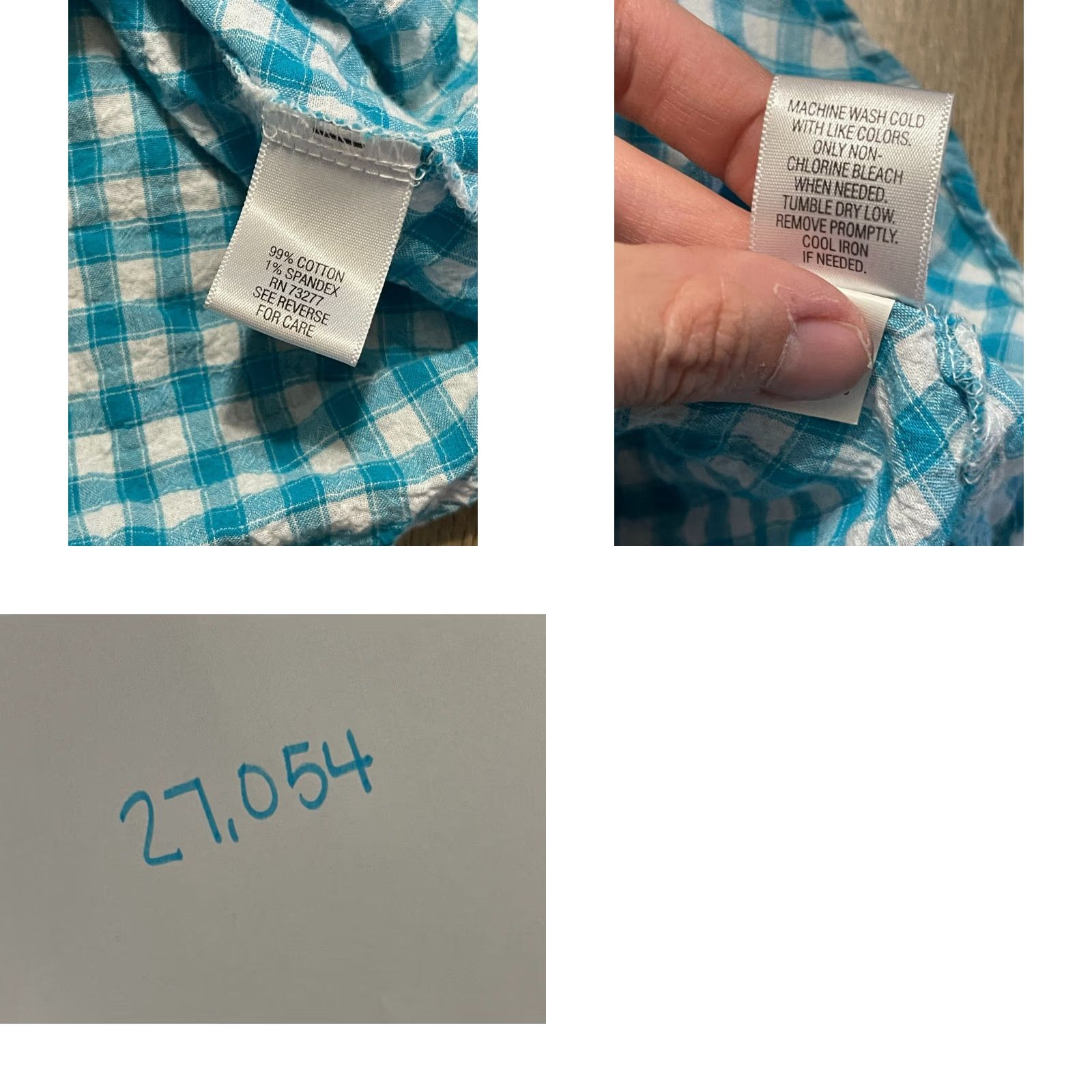Croft & Barrow Croft & Barrow Shirt Women's Small Blue White Plaid Button Up Long Sleeve Casual Modern Mens? No, Women. Size S / US 4 / IT 40 - 8 Thumbnail