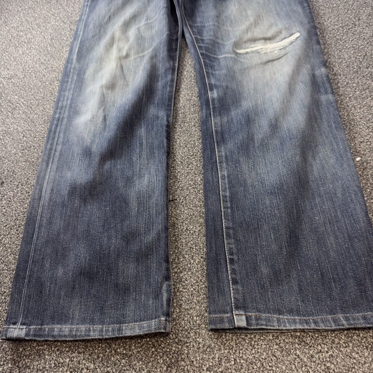 Jun Takahashi Vintage Archive Japanese Denim Uniqlo Natural Fit Wideleg Size US 36 / EU 52 - 7 Thumbnail