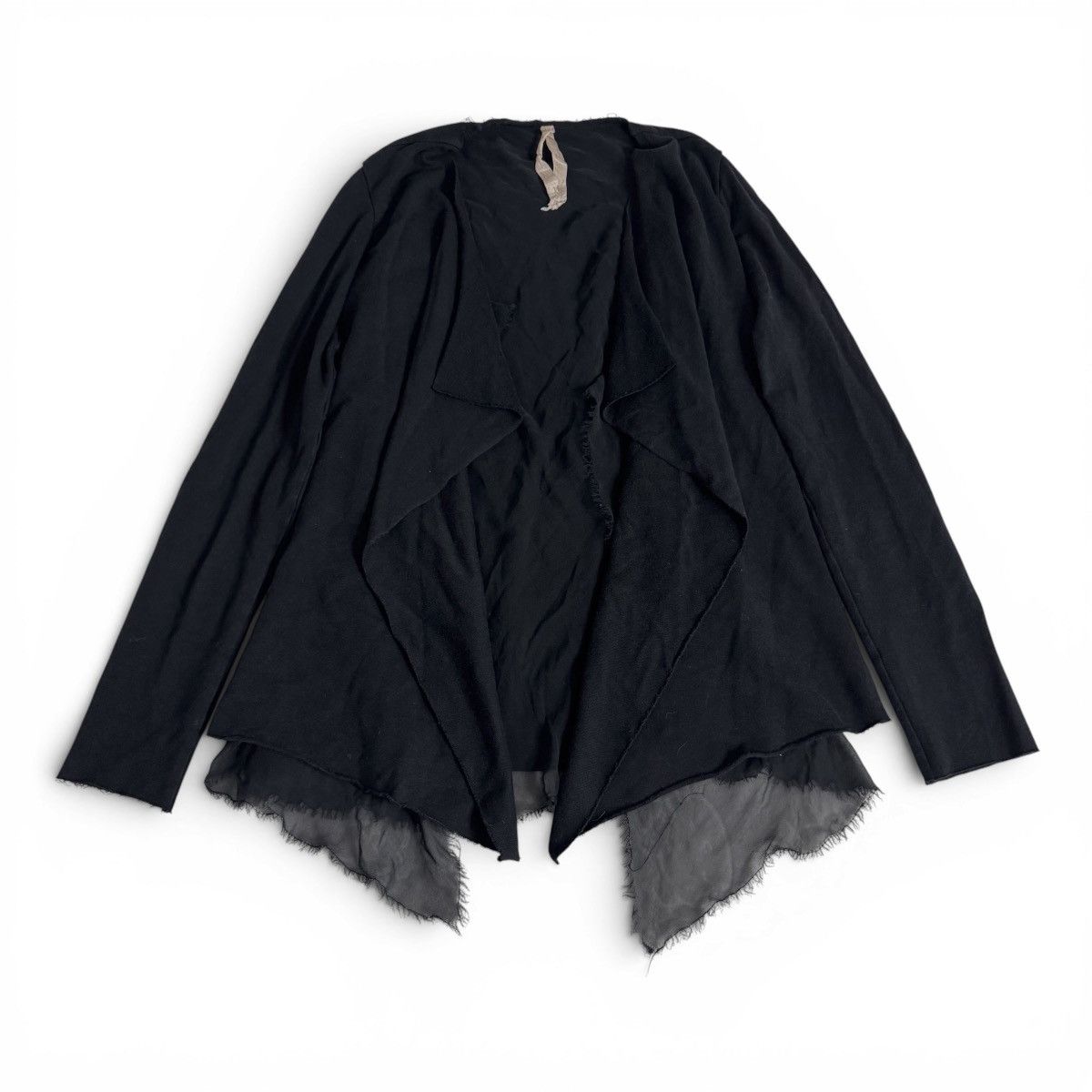 Bailey 44 Gothic Bailey44 Black Distressed Layered Drapey Cardigan Size S / US 4 / IT 40 - 1 Thumbnail