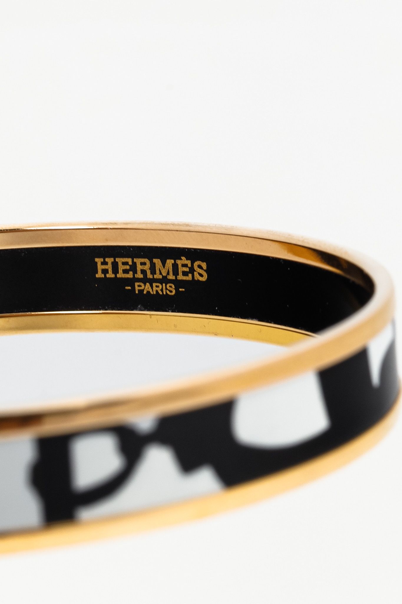 Hermes Hermes Brides de Gala White & Black Enamel Tattoo Bangle Size ONE SIZE - 4 Thumbnail