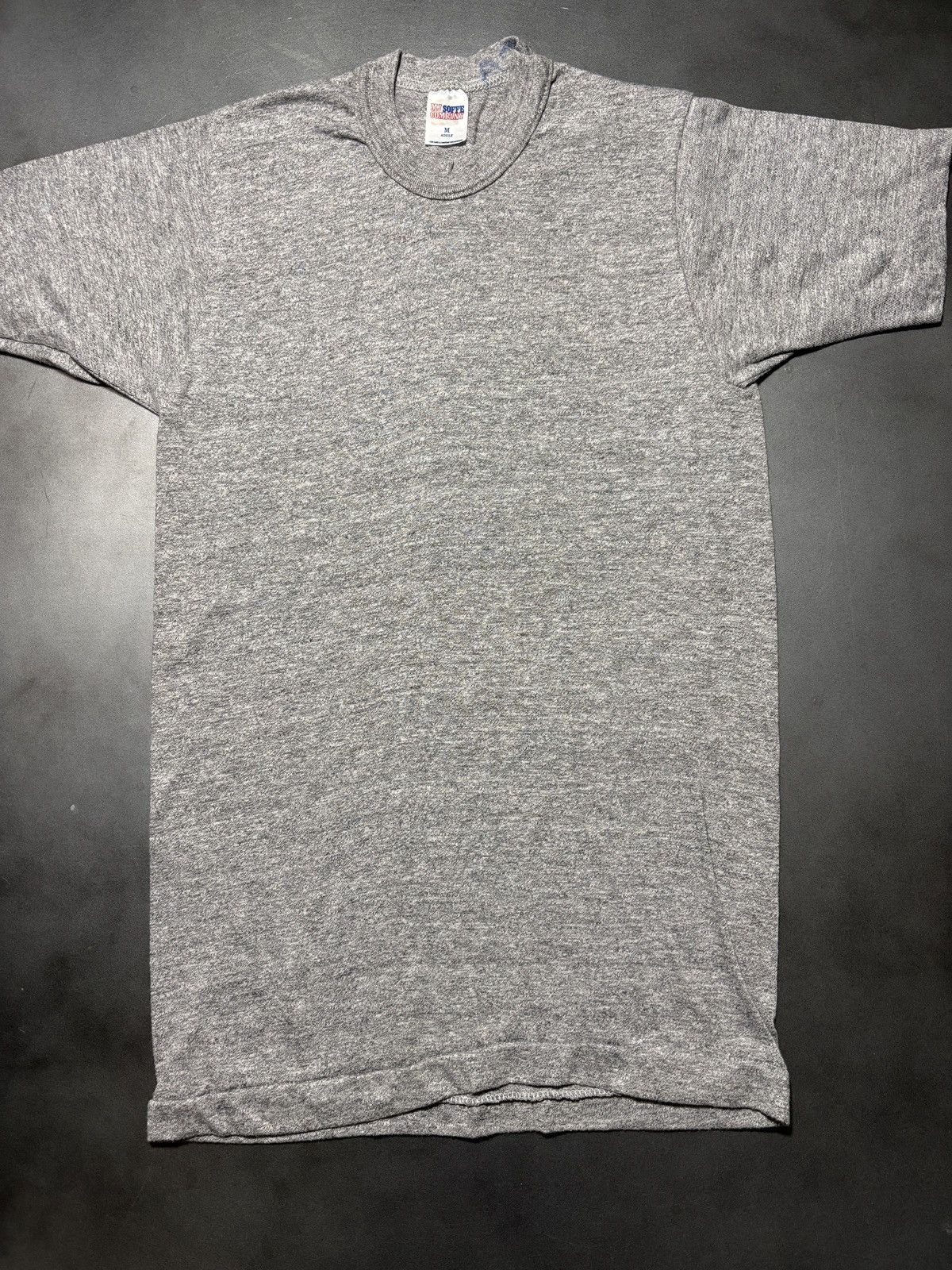 Vintage 1980s Vintage Blank Tee Made in USA Heather Baby T Crop 70s Size US S / EU 44-46 / 1 - 7 Thumbnail