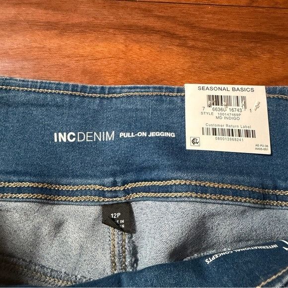 I.N.C INC International Concepts Blue Pull-On Jegging Mid Rise 12P Size 31" - 5 Thumbnail
