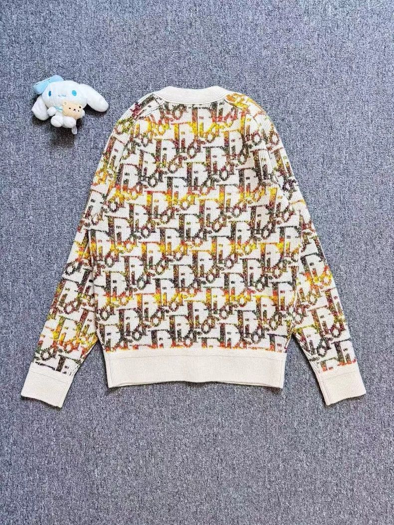 Dior Dior Ivory Rainbow Logo Knit Cardigan-2505 Size US M / EU 48-50 / 2 - 2 Thumbnail