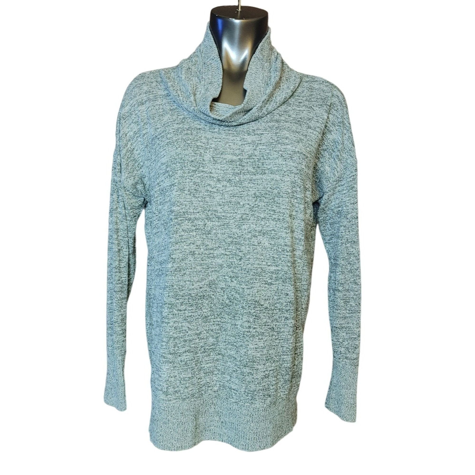 Talbots TALBOTS Womens M Gray Marled Long Sleeve Knit Cowl Turtle Ne Size M / US 6-8 / IT 42-44 - 1 Thumbnail