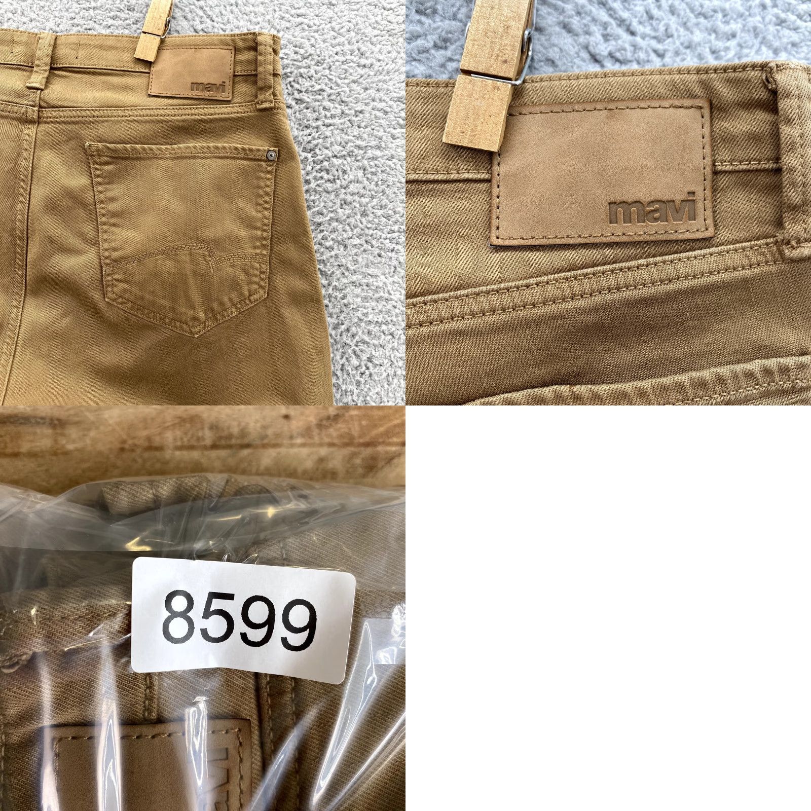 Vintage Mavi Jeans Zach Men's 32x31* Tan Twill Straight Travel Preppy Workwear Academia Jeans Size US 32 / EU 48 - 9 Thumbnail