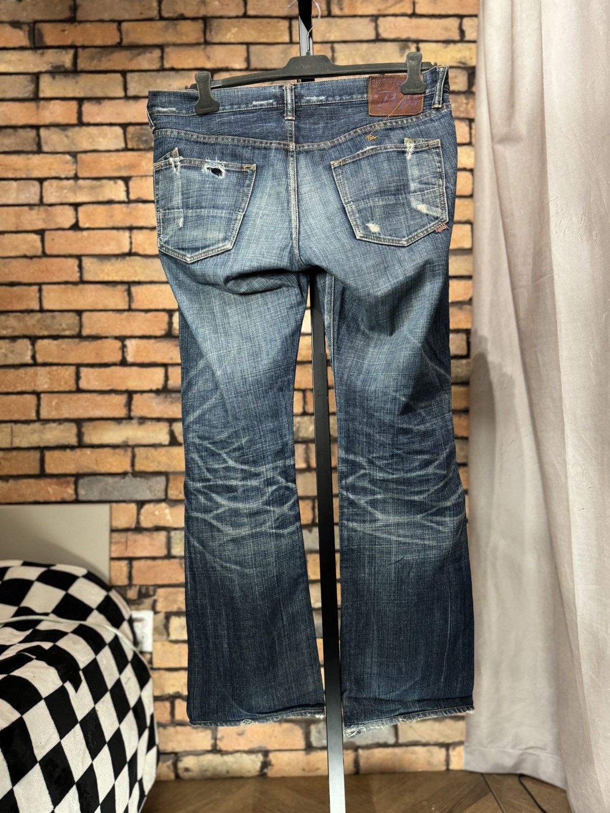 Prps $482 OG PRPS JAPAN DISTRESSED JEANS DENIM SLIM DISTRESSED Size US 34 / EU 50 - 2 Thumbnail