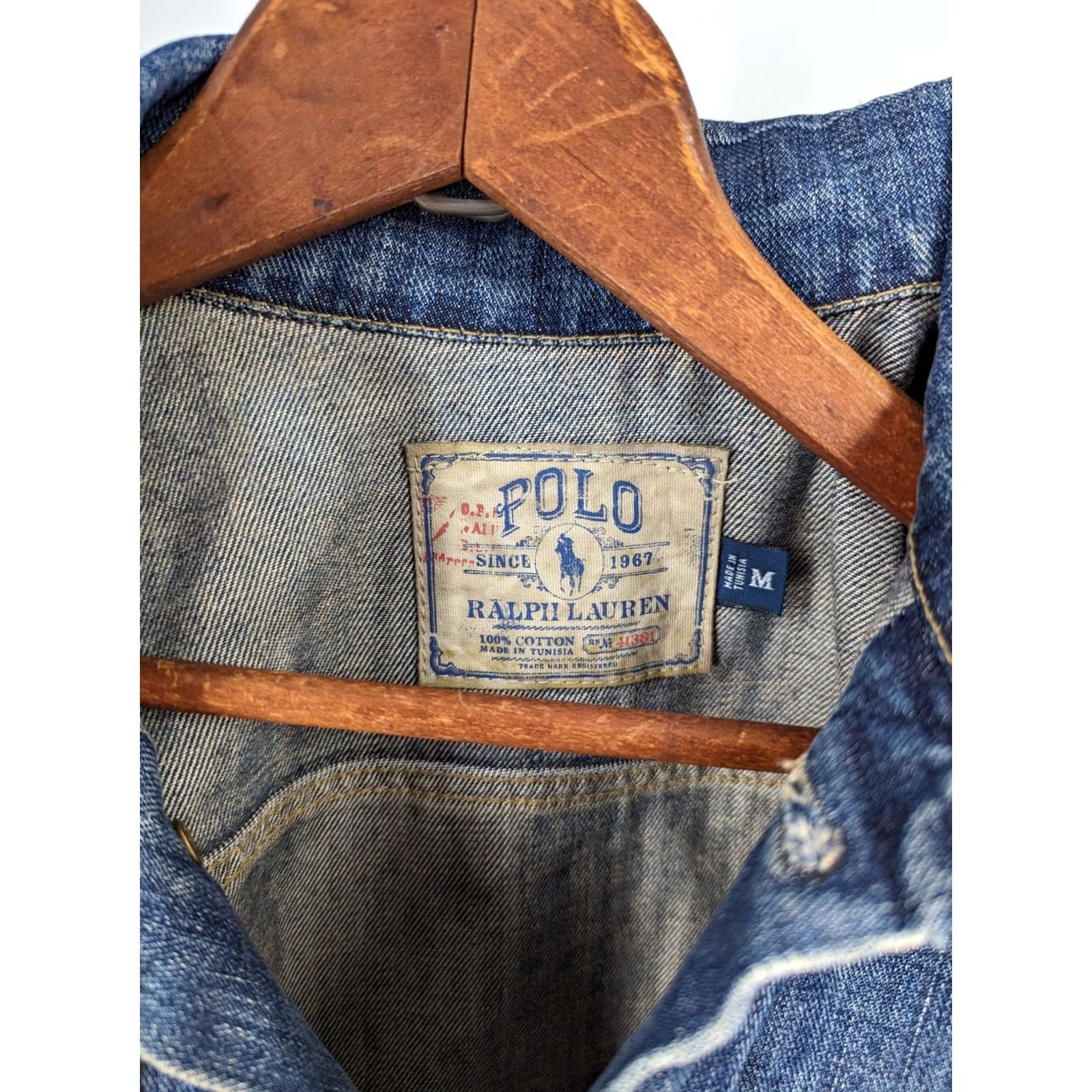Polo Ralph Lauren Polo Ralph Lauren Jacket Chore Denim Trucker Sullivan 2007 RRL M Blue Men Mens/Adult Size US M / EU 48-50 / 2 - 3 Thumbnail