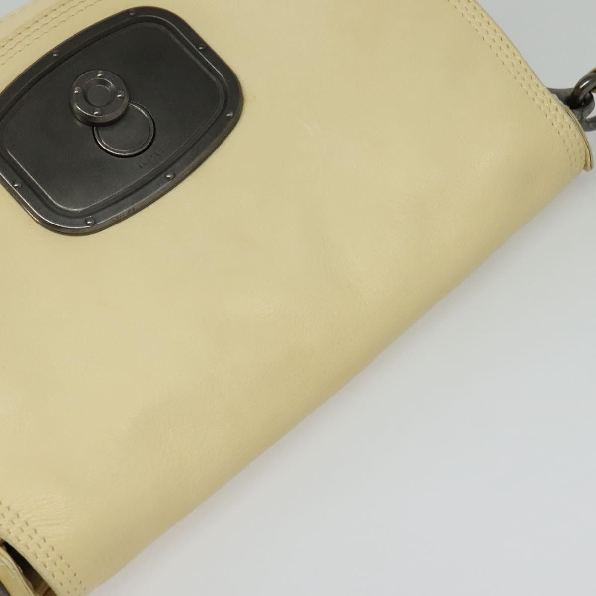 Celine CELINE Studs Shoulder Bag Leather Cream Size ONE SIZE - 6 Thumbnail