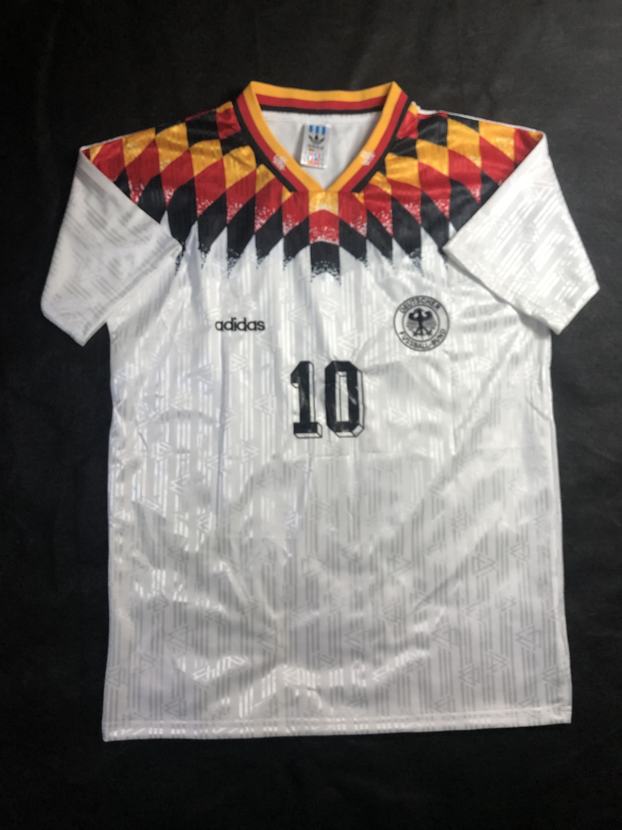 Vintage 1994 German Matthaus Home Soccer Jersey Size US L / EU 52-54 / 3 - 1 Thumbnail