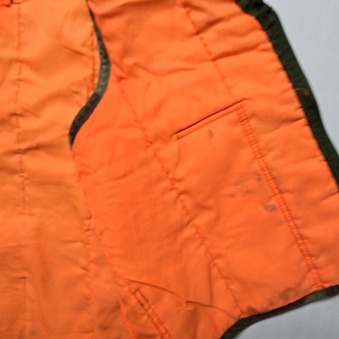 Vintage Vintage Camo Hunting Vest Camouflage Orange Reversible Gear Size US L / EU 52-54 / 3 - 6 Thumbnail