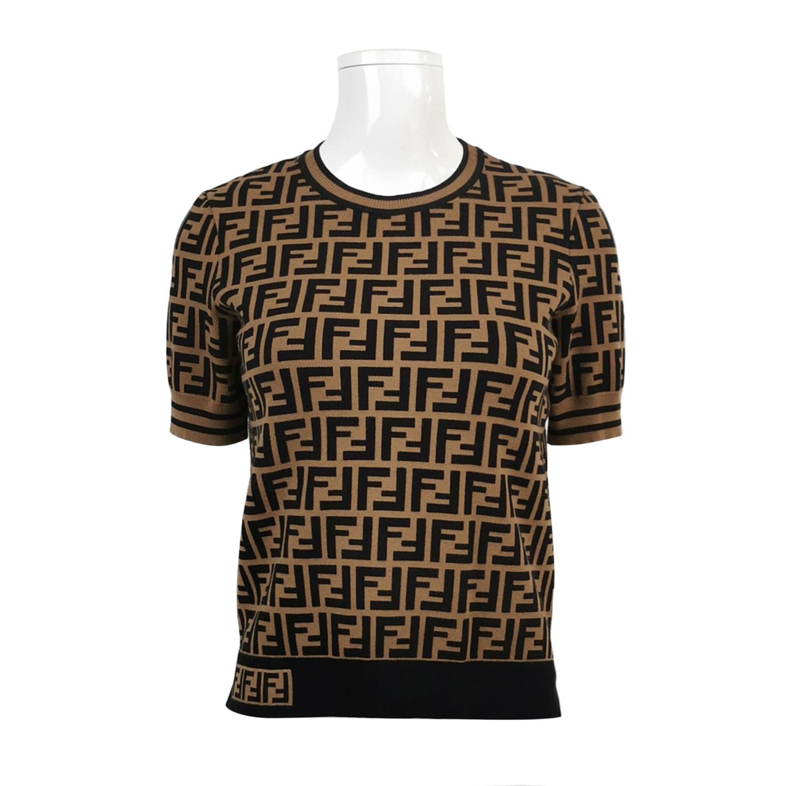 Fendi Fendi FF Monogram Crop Knit Top XS Size XS / US 0-2 / IT 36-38 - 1 Thumbnail