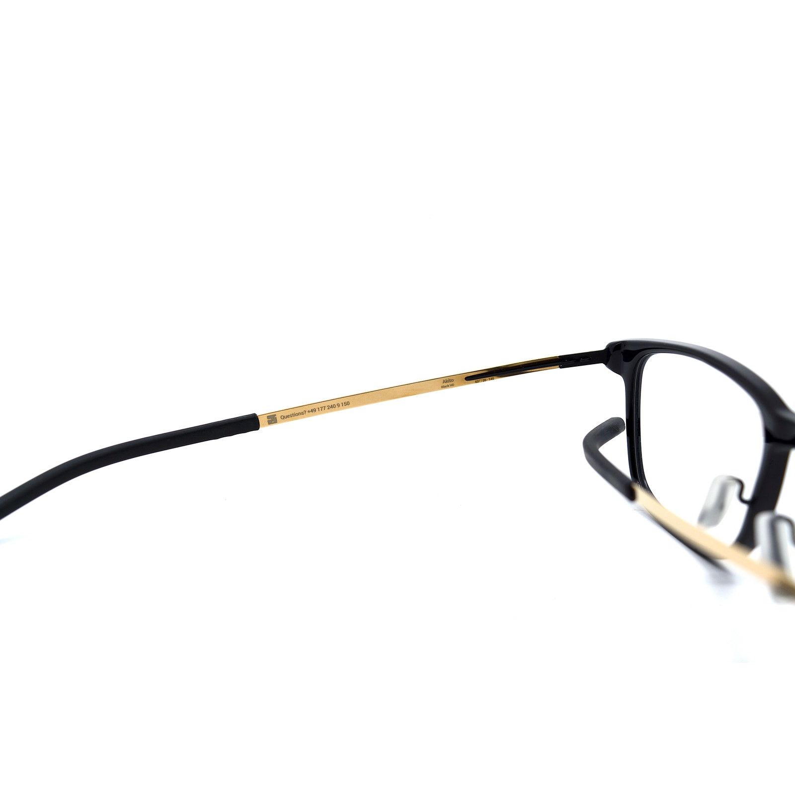 Ic! Berlin NEW IC! BERLIN AKITO BLACK GOLD AUTHENTIC EYEGLASSES FRAME Size ONE SIZE - 11 Thumbnail