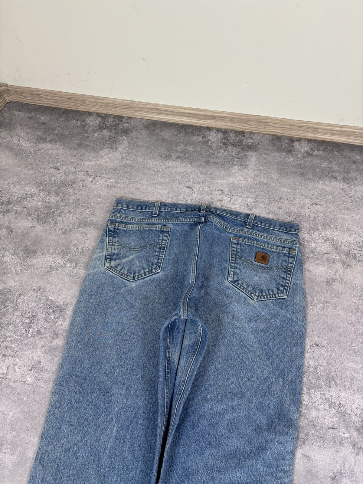 Carhartt Vintage Carhartt Men’s Faded Light Blue Baggy Denim Jeans Size US 42 / EU 58 - 4 Thumbnail