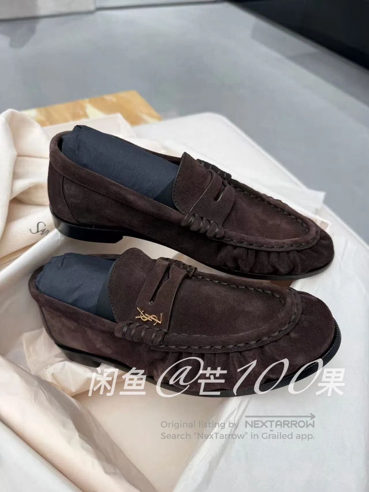 Saint Laurent Paris Saint Laurent LE LOAFER Suede Loafer. Size US 10 / EU 43 - 1 Thumbnail