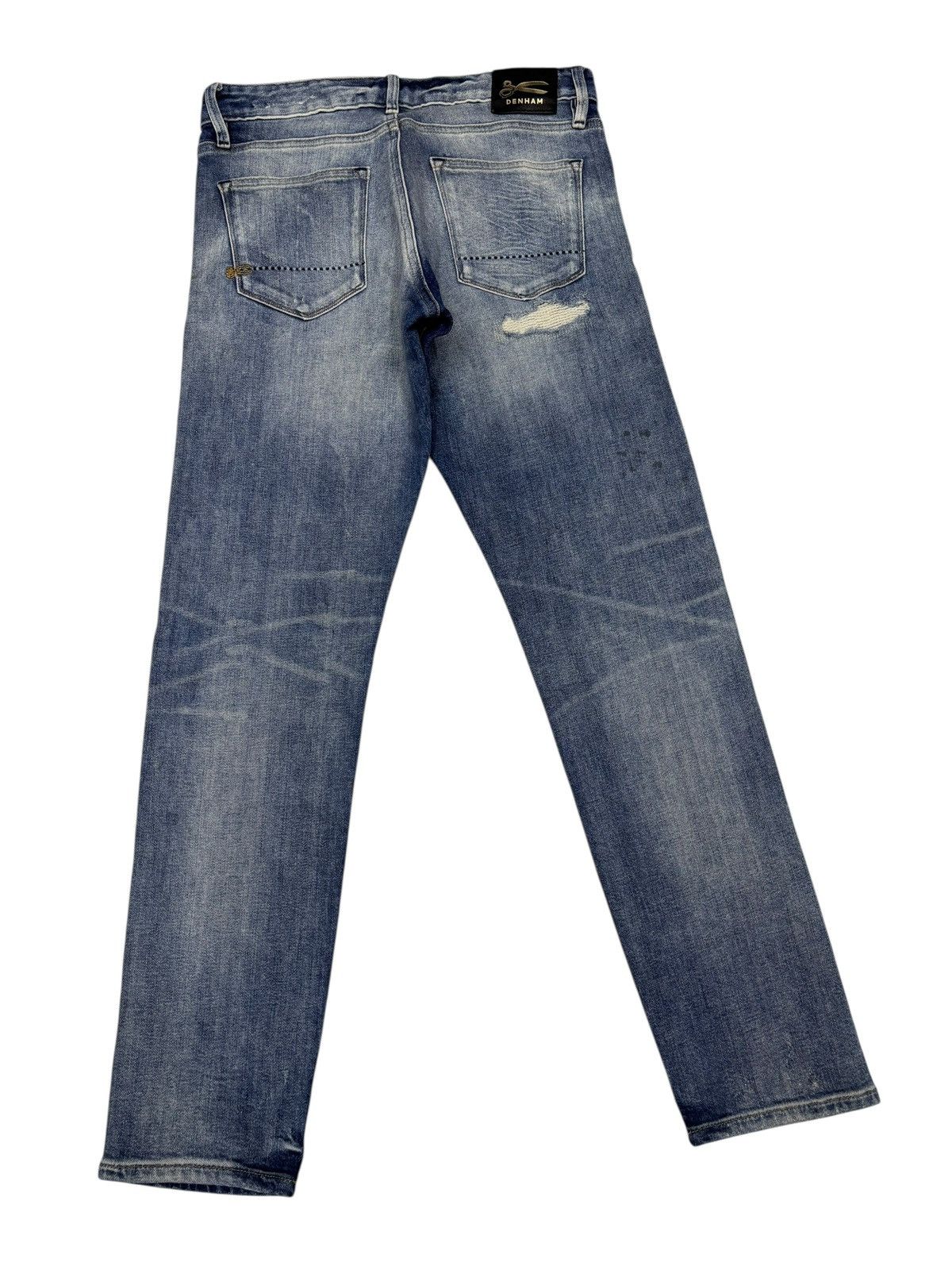 DENHAM Vintage Denham Half Selvedge Patchwork Distressed Denim Jean Size US 29 - 4 Thumbnail