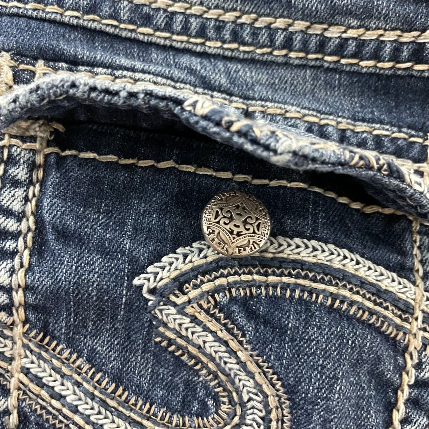 Vintage Silver Jeans Blue Bootcut Denim 28x32 Women's Medium Wash 28x32 Jeans Size 28" / US 6 / IT 42 - 2 Thumbnail