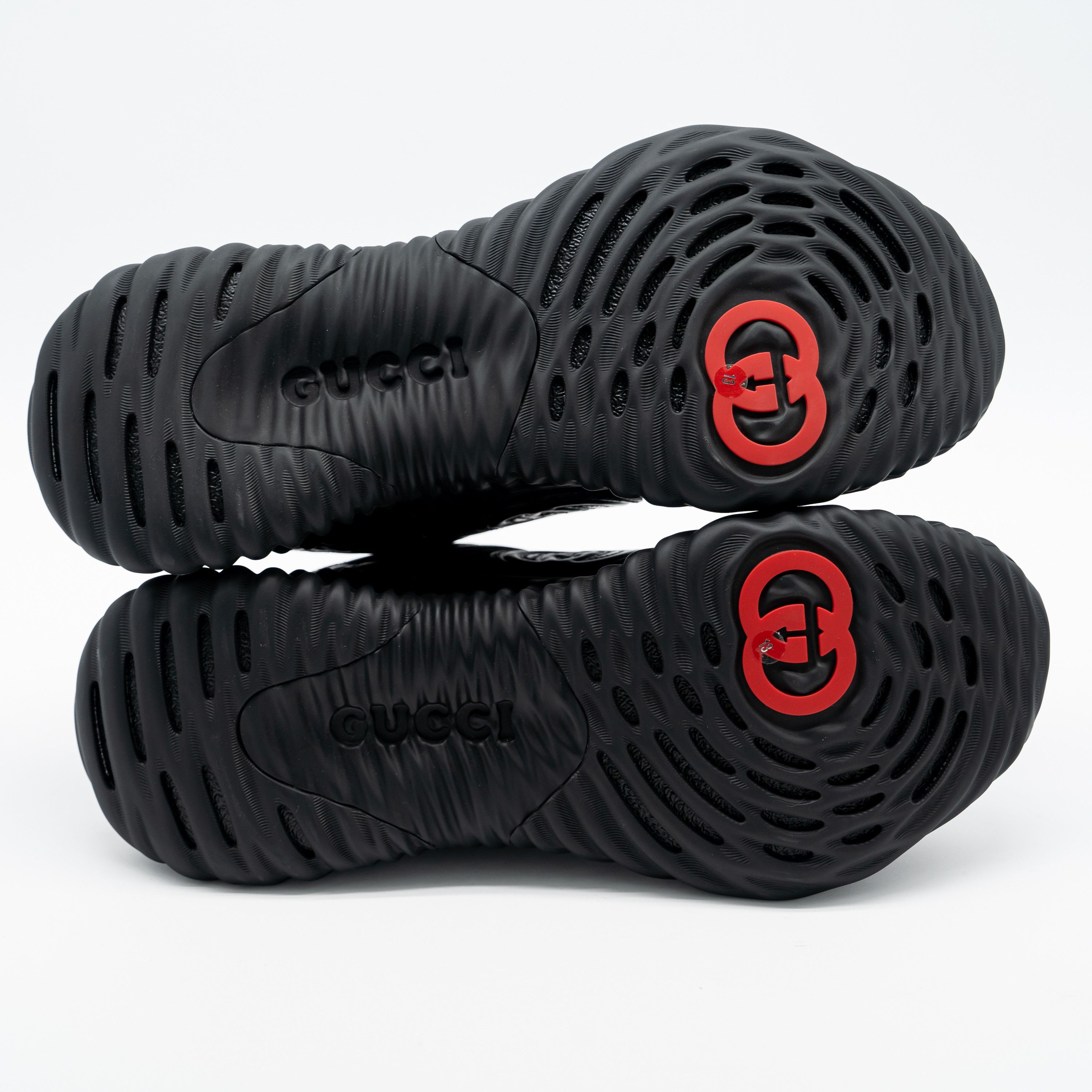 Gucci 13.5 US Gucci Ripple Sneakers Triple Black Leather GG Size US 14 / EU 47 - 6 Thumbnail