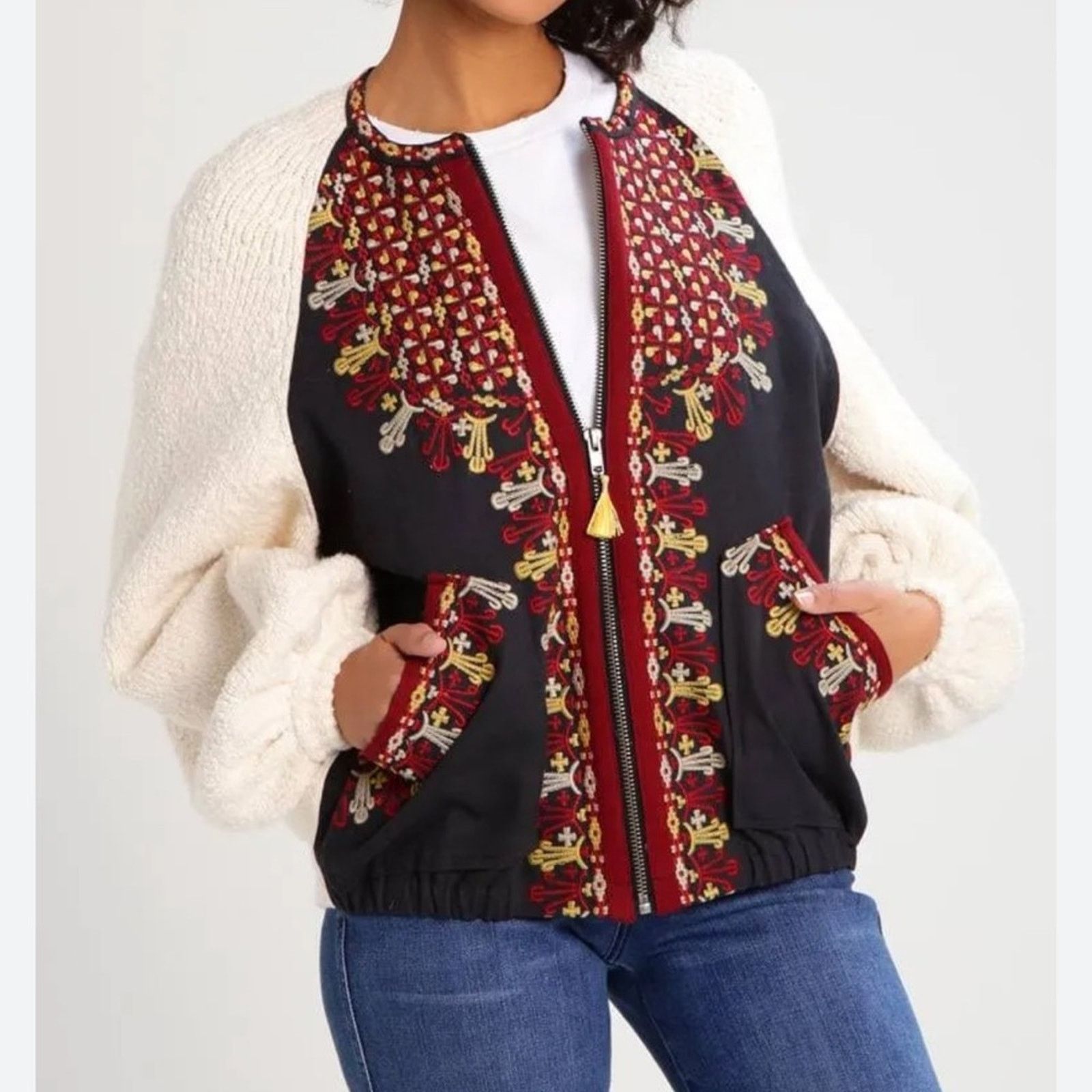 Free People FREE PEOPLE Two Faced Embroidered Jacket in Small Size S / US 4 / IT 40 - 10 Thumbnail