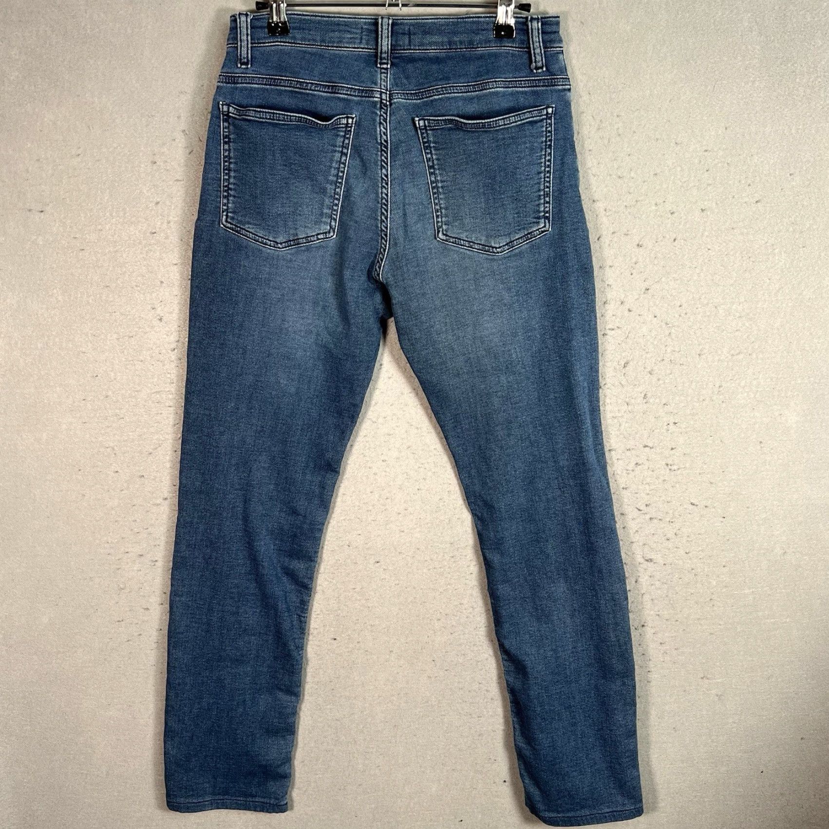 Reiss VINTAGE Reiss Womens Jeans Tapered Leg Cotton Blend Medium Wash Size 30 28in Inseam Blue Size 30" / US 8 / IT 44 - 2 Thumbnail