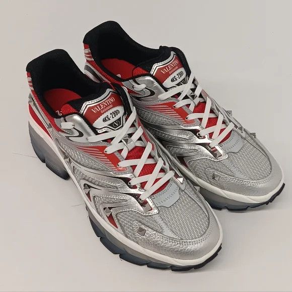 Valentino Valentino Ms2960 Studded Mesh Runner Sneakers - EU43 US10 Size US 10 / EU 43 - 2 Thumbnail