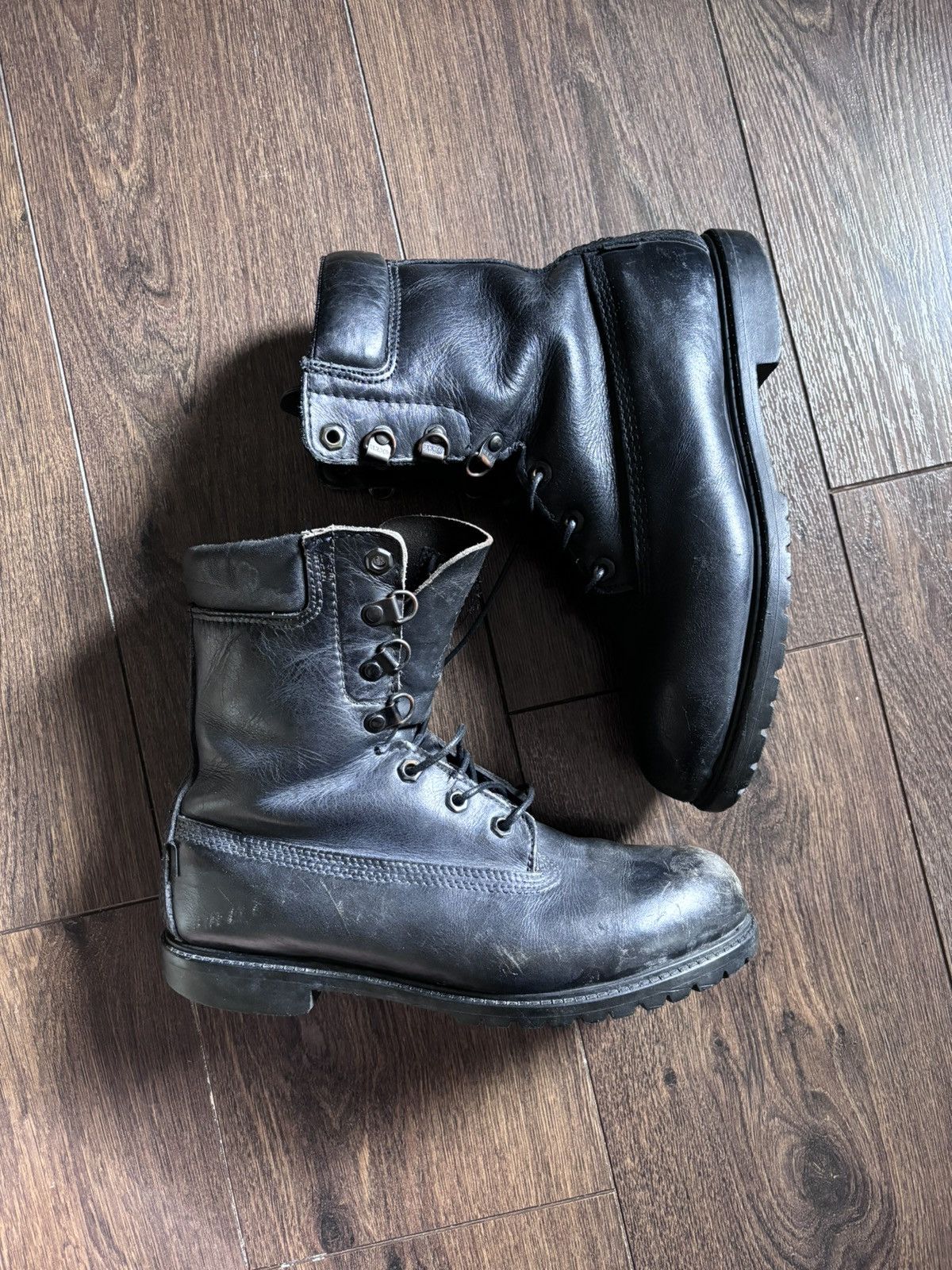 Vintage Vintage Black Military Boots Size US 8.5 / EU 41-42 - 1 Thumbnail