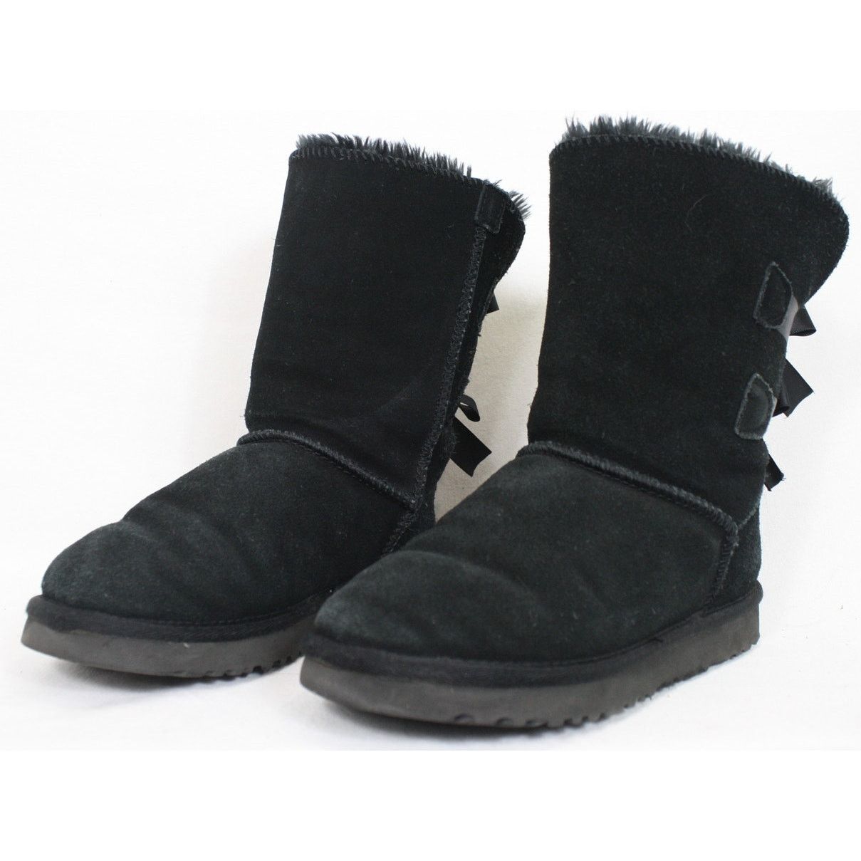 Ugg UGG Australia Bailey Bow Boots Women 5 Black Suede Shearling Size US 5 / IT 35 - 2 Thumbnail