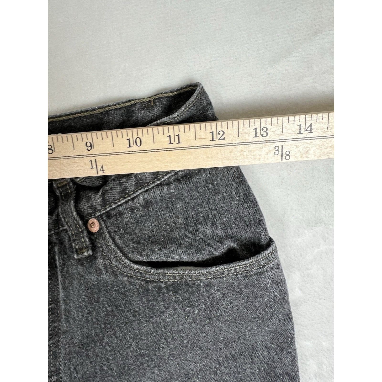 Levi's Vintage Levi’s 501 Jeans Black Denim Women’s 5 M Made In USA Size 24" / US 00 / IT 34 - 4 Thumbnail