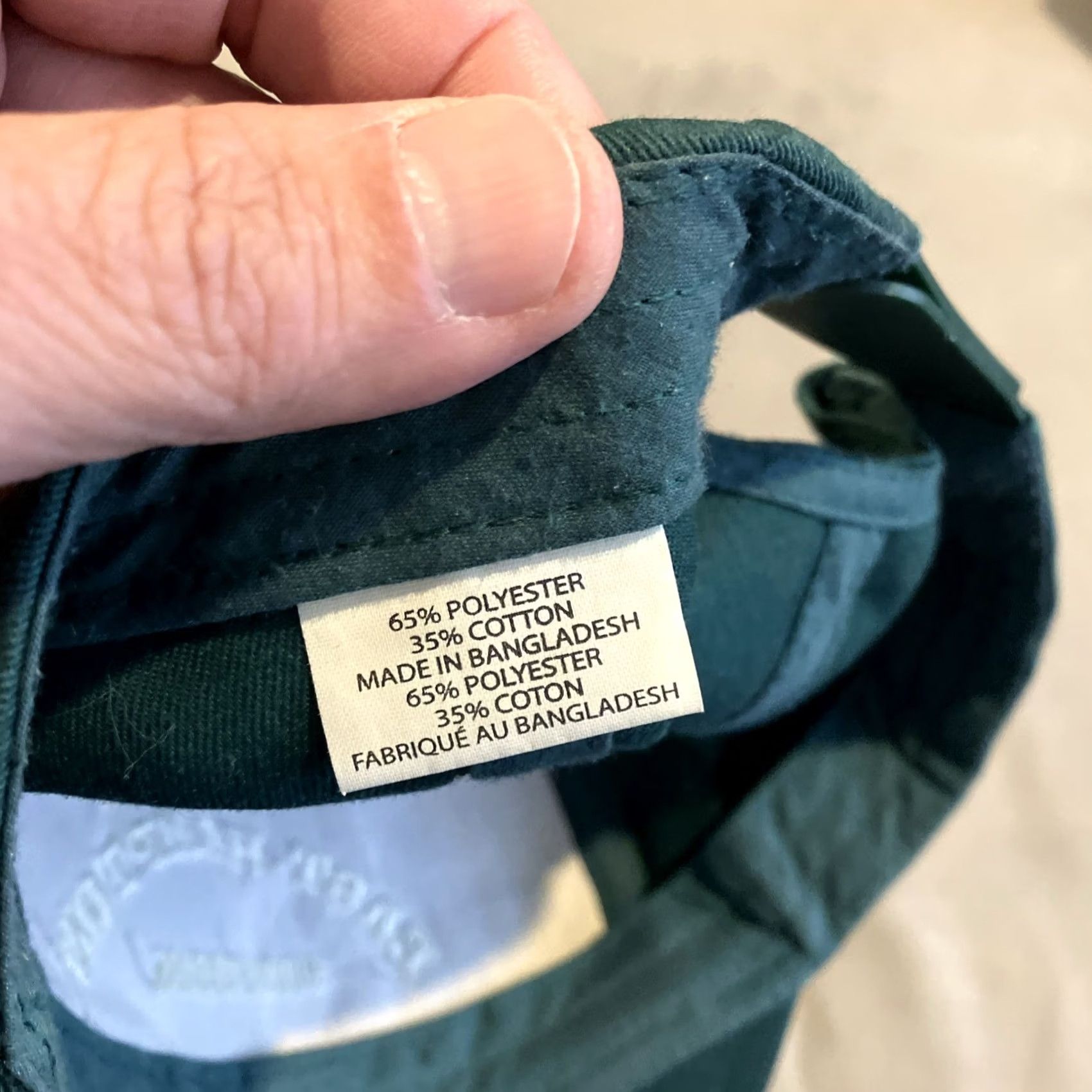 Vintage Blue & Cream Hat Mens One Size Green RARE EAST HAMPTON Embroidered Baseball Cap Worn Once Size ONE SIZE - 3 Thumbnail