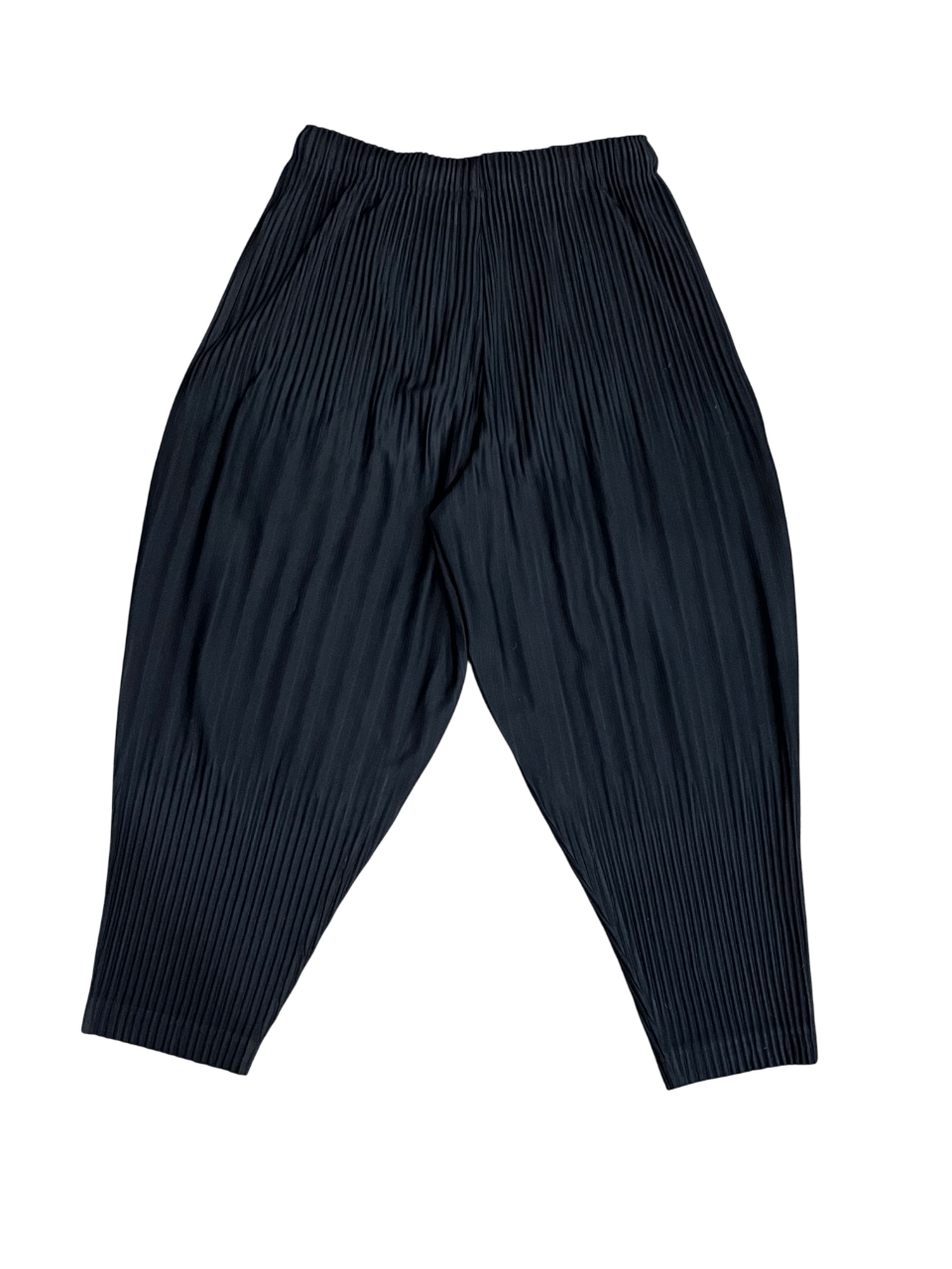 Homme Plisse Issey Miyake Homme Plisse Basics Navy Tapered Pants Size US 29 - 2 Thumbnail