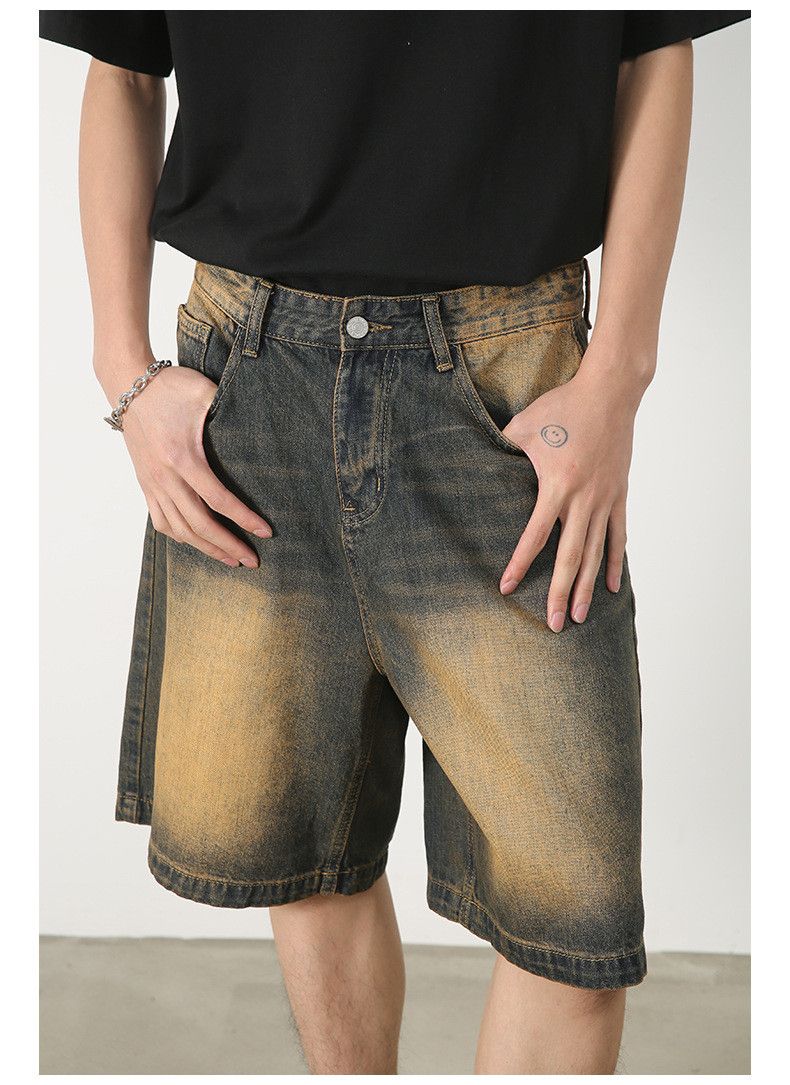 Japanese Brand × Jean Men's trendy distressed loose casual denim shorts Size US 32 / EU 48 - 4 Thumbnail