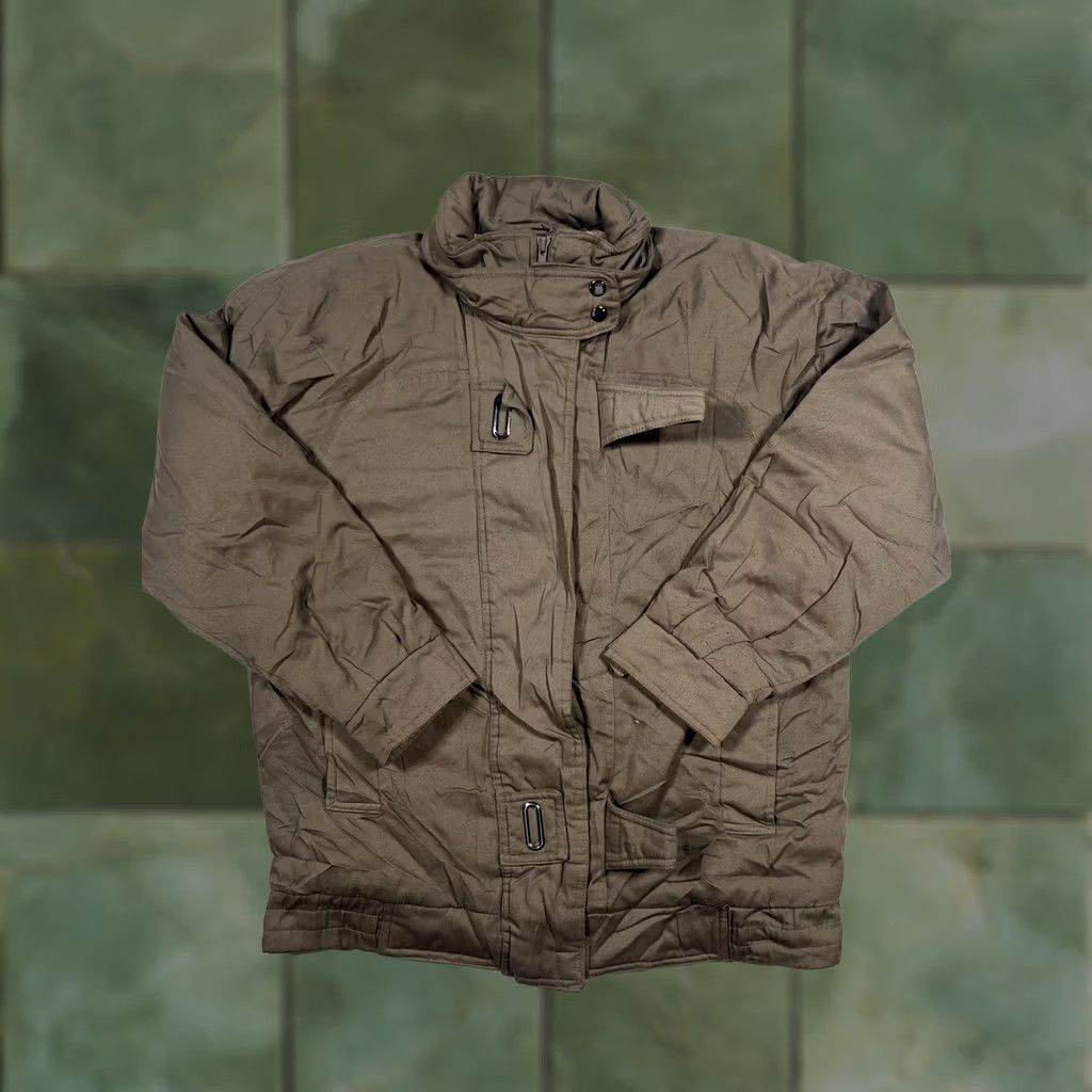 Vintage VINTAGE Changing Scene Jacket M Brown Canvas Quilted Parka Winter Unisex Adults Regular Fit Cotton Lining Padded Zip Pocket/Collar Size US M / EU 48-50 / 2 - 1 Thumbnail