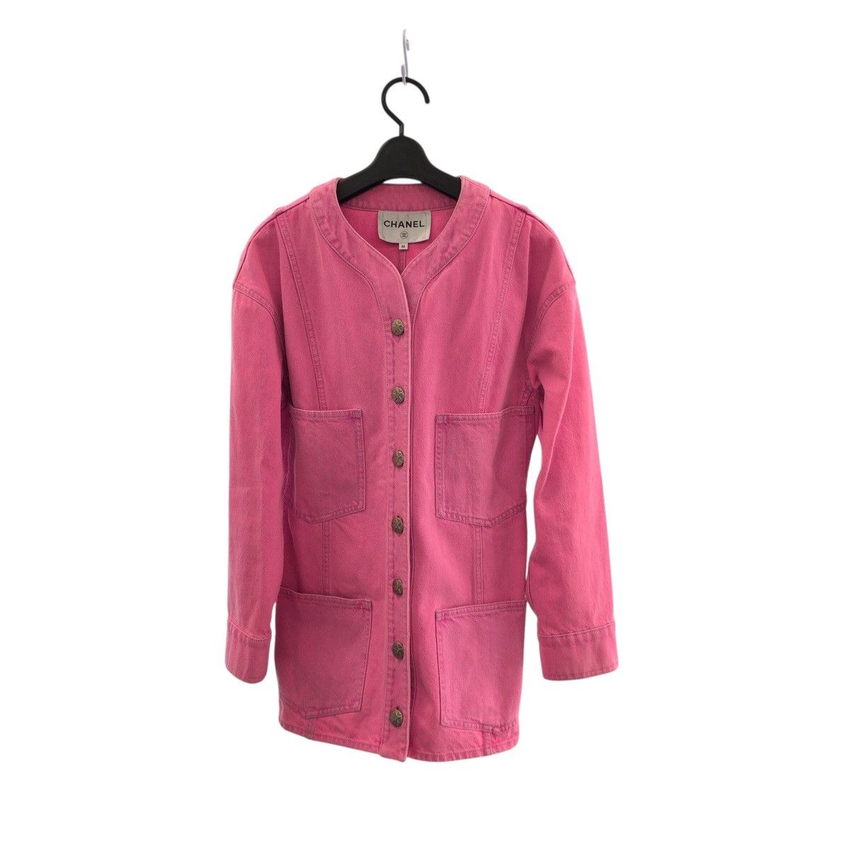 Chanel Chanel Chanel Coco Mark Cotton Denim Jacket Textile Outerwear P70707V62121 DUTY FREE for USA Size ONE SIZE - 1 Thumbnail