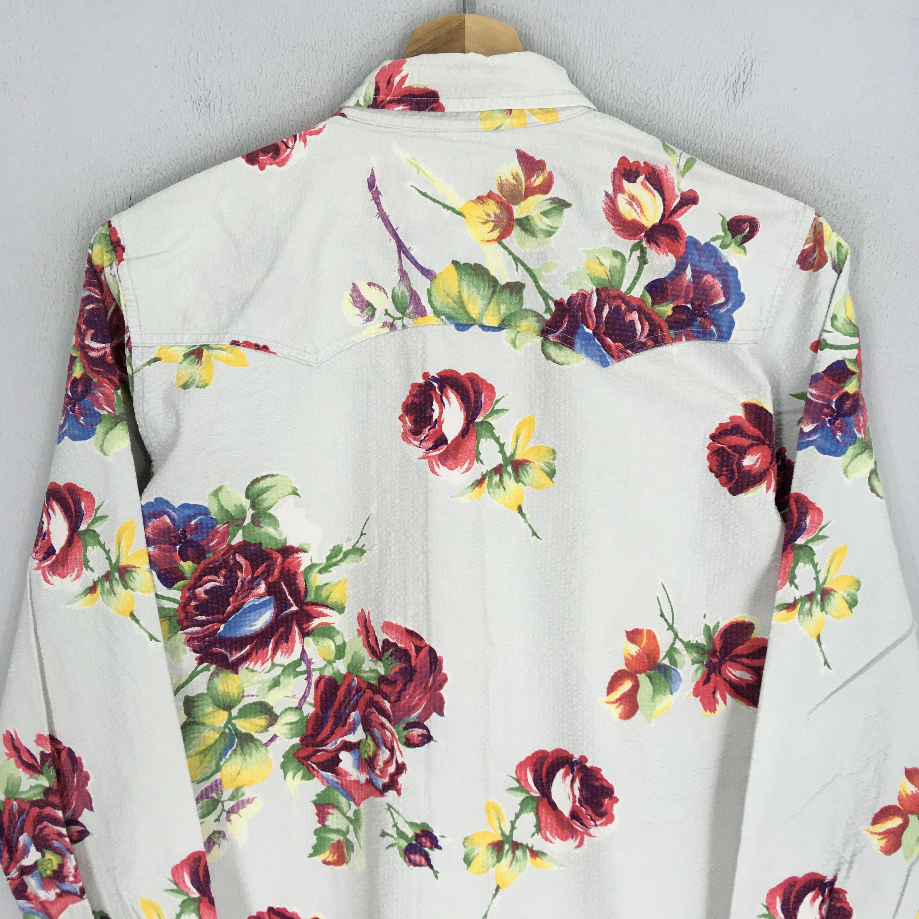 Polo Ralph Lauren Vintage Ralph Lauren Button Down Shirt Women Flowers Size L / US 10 / IT 46 - 4 Thumbnail
