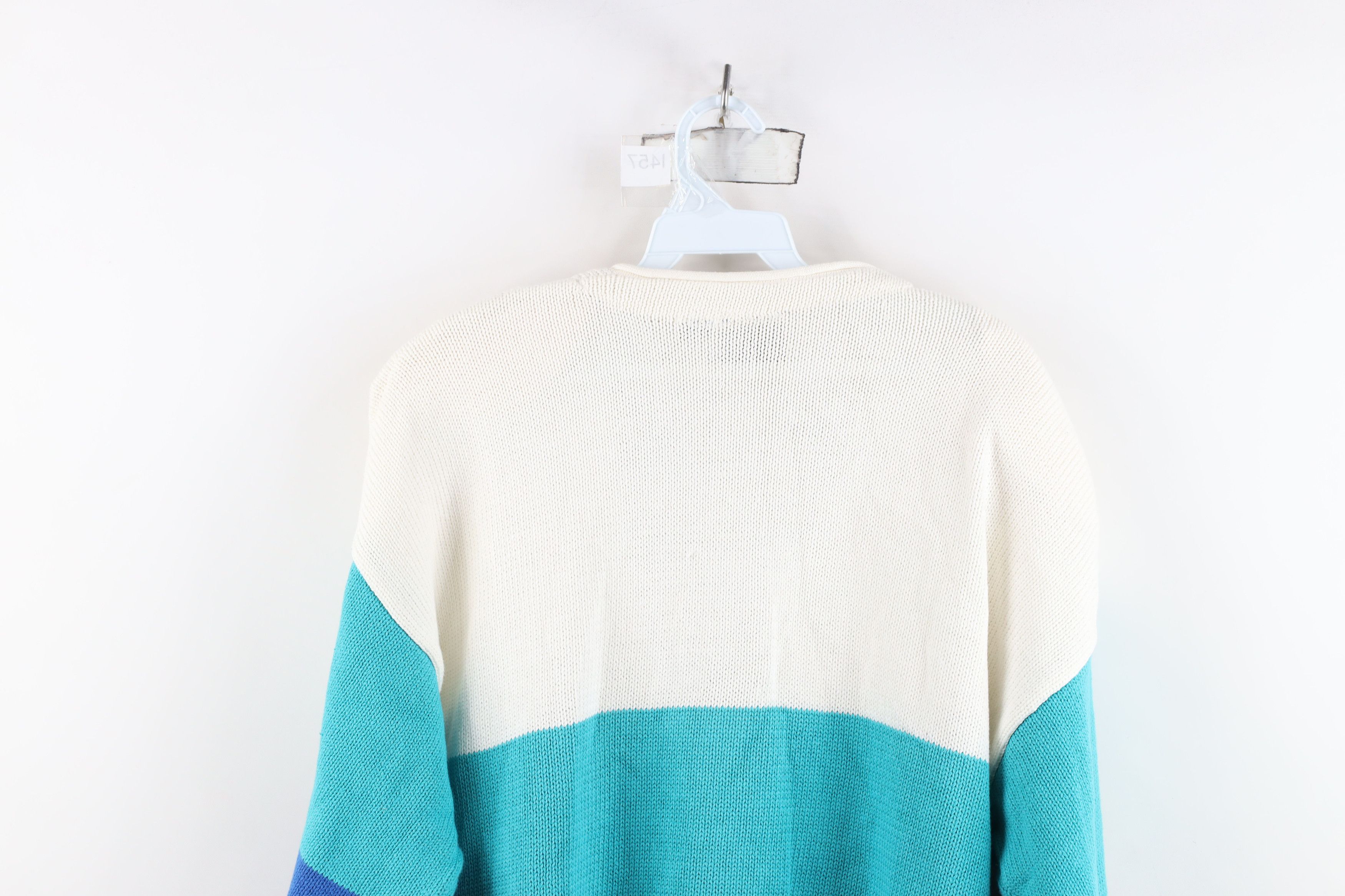 Dockers Vintage 90s Dockers Block Baggy Fit Knit Cardigan Sweater Size XL / US 12-14 / IT 48-50 - 12 Thumbnail
