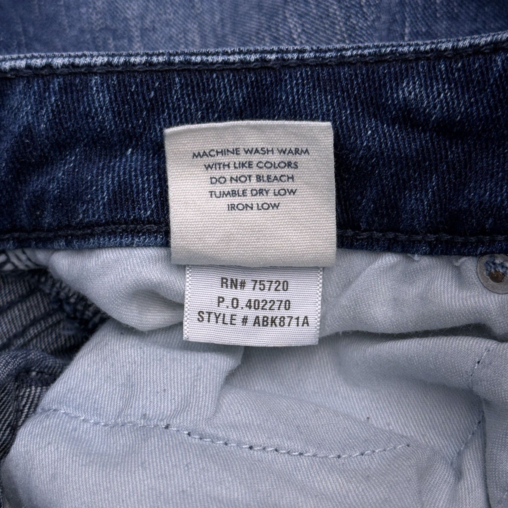 Vintage BKE Stella Ankle Skinny Jeans Womens 25 Mid Rise Stretch Distressed Jeans Blue 5-Pocket Denim Slim Regular Inseam 25.5in Size 42" / US 20 - 6 Thumbnail
