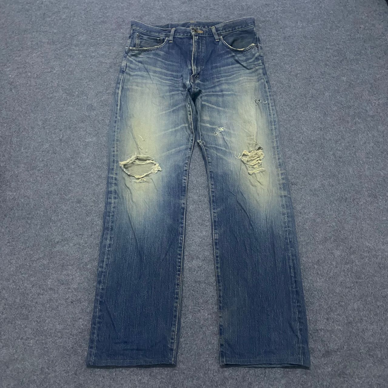 Edwin 💥Best Offer💥Vintage Edwin 505x Selvegde Distressed Denim Size US 35 - 1 Thumbnail