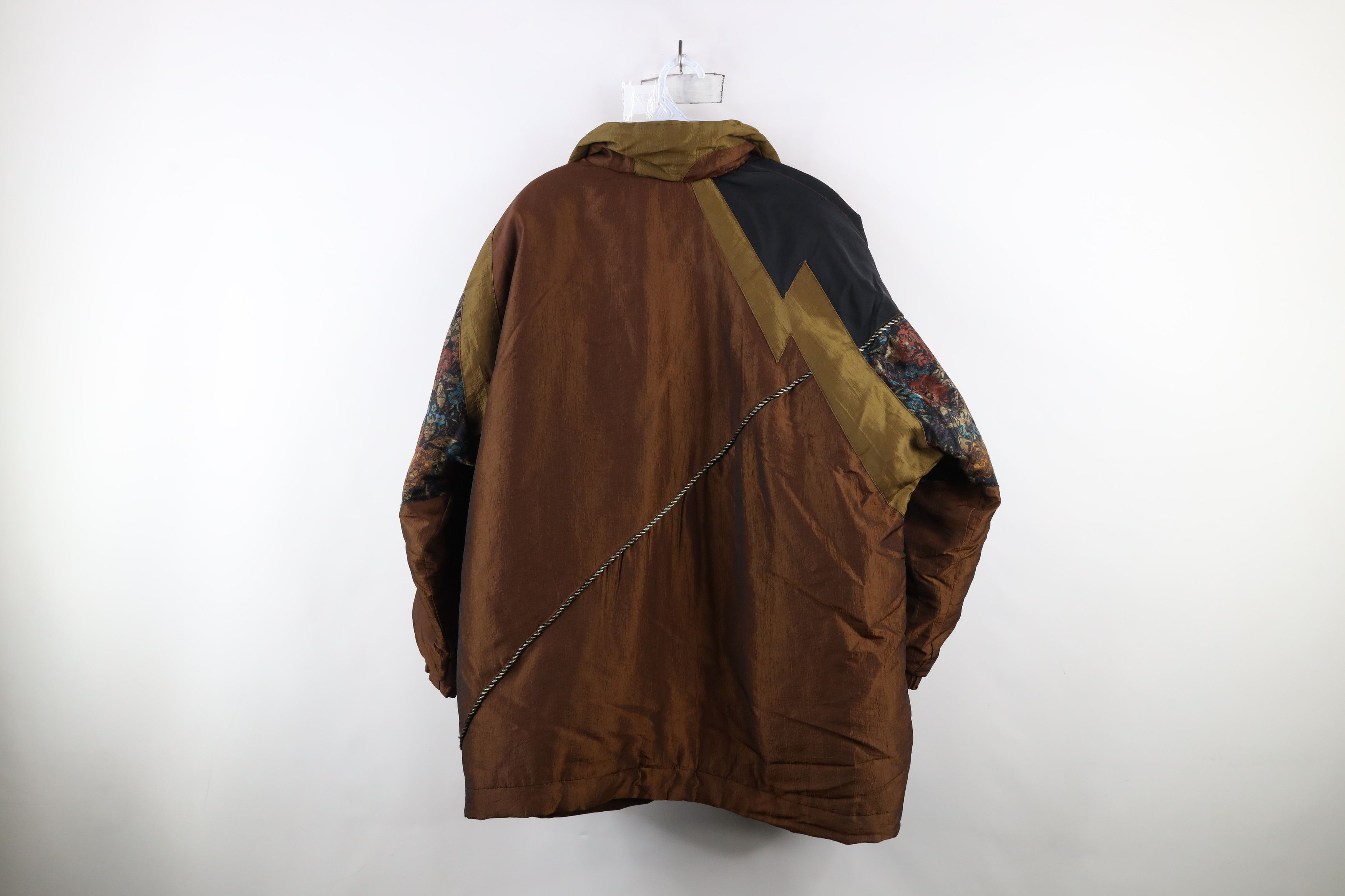 Vintage Vintage 90s Streetwear Patchwork Flower Winter Puffer Jacket Size XXL / US 16-18 / IT 52-54 - 12 Thumbnail
