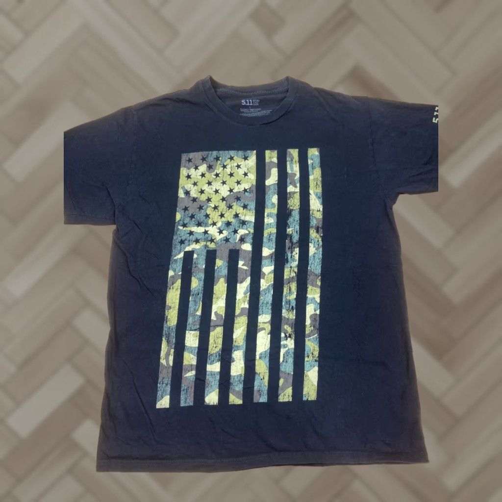 Vintage 5.11 Tactical Men’s L Graphic American Flag Patriotic USA Green T Shirt #7404 Size US L / EU 52-54 / 3 - 1 Thumbnail